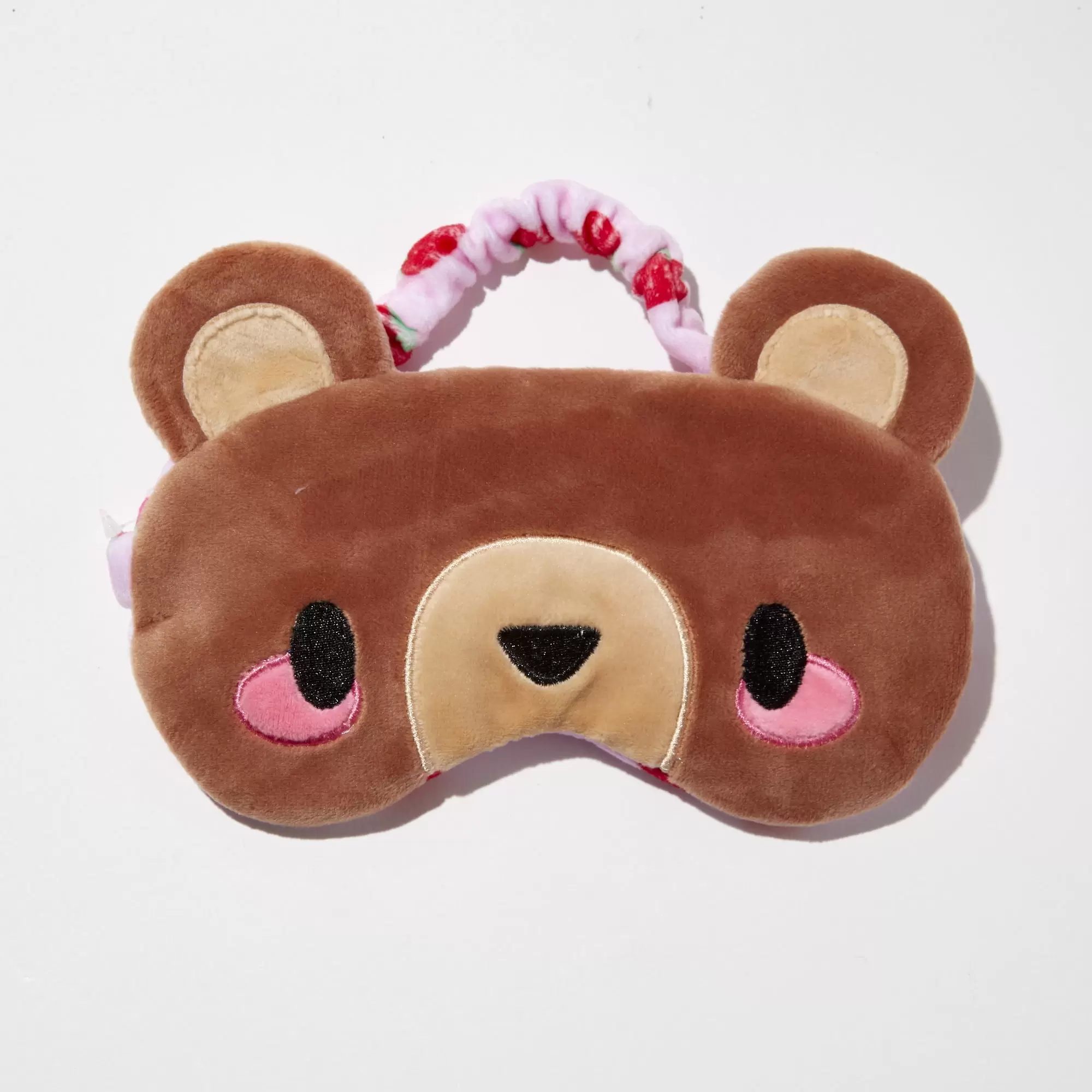 Claire's Girls Brown Bear Fuzzy Sleep Eyemask. 17485