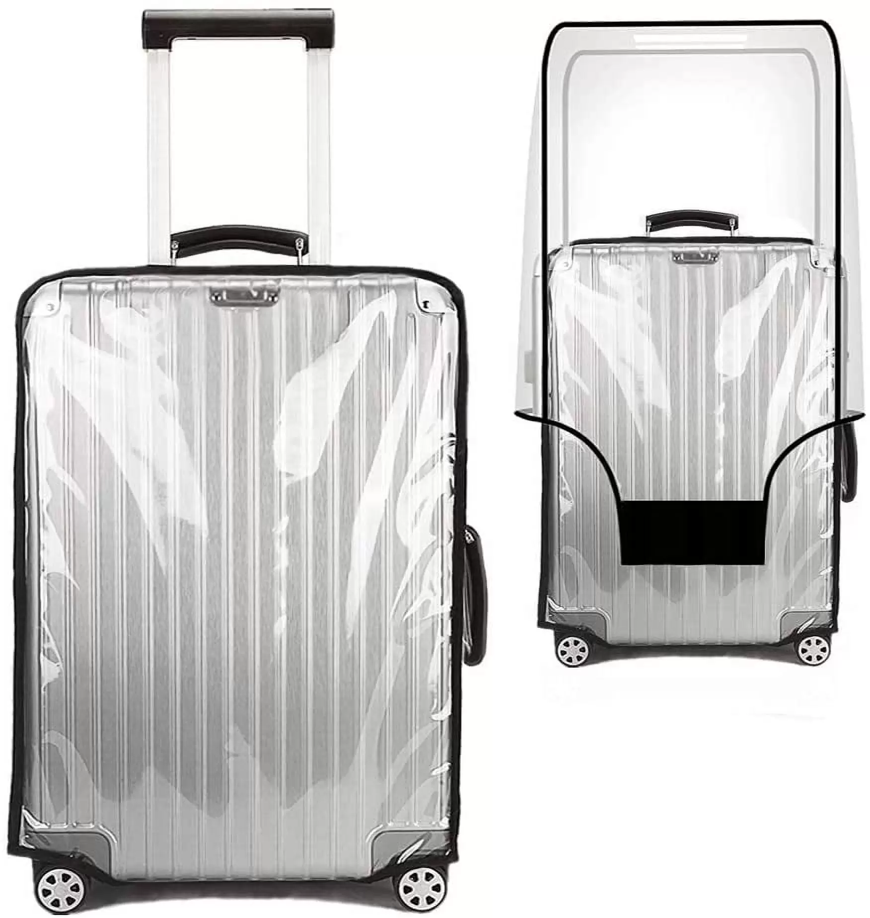 Clear PVC Suitcase Cover Protectors 20 Inch Transparent Travel Luggage Protector for Carry on