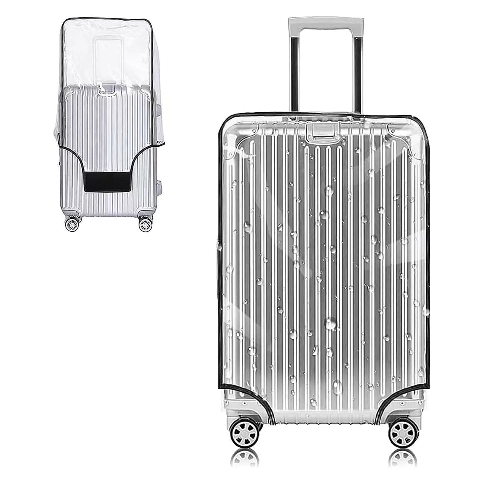 Clear PVC Suitcase Cover Protectors 28 Inch Luggage Cover for Wheeled Suitcase (28''(24.80''H x 19.90''L x 12.40''W))