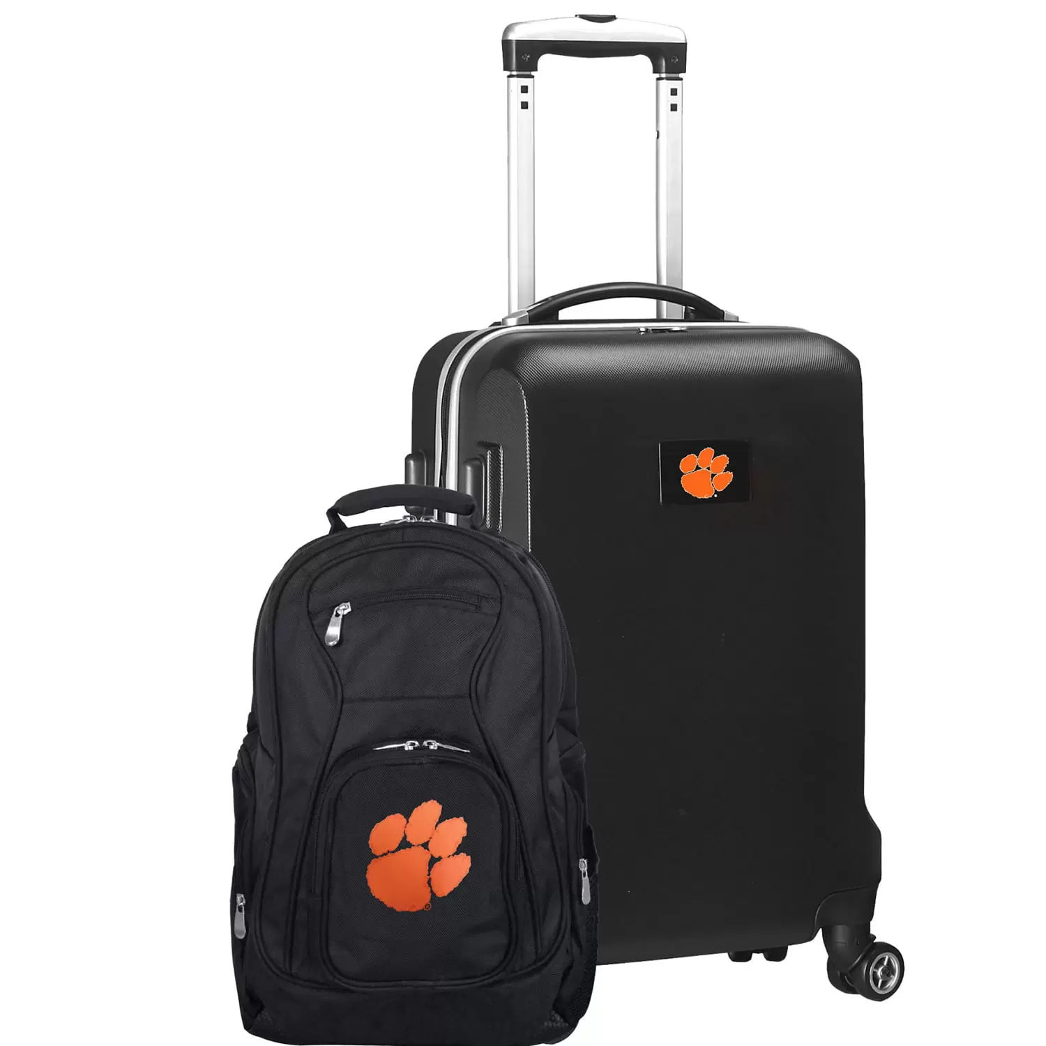 Clemson Tigers Deluxe 2-Piece Backpack and Carry-On Set - Black