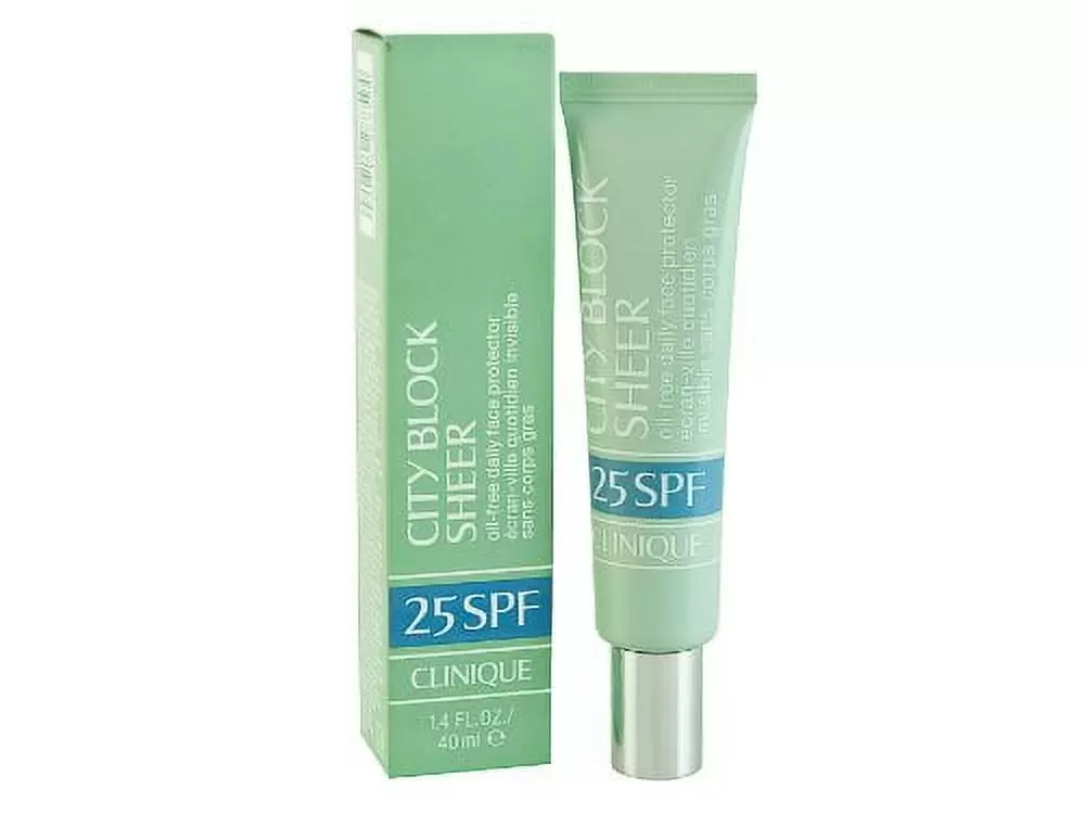 Clinique City Block Sheer SPF 25 Oil Free Daily Face Protector for Dry and Oily Skin. 1.4 oz