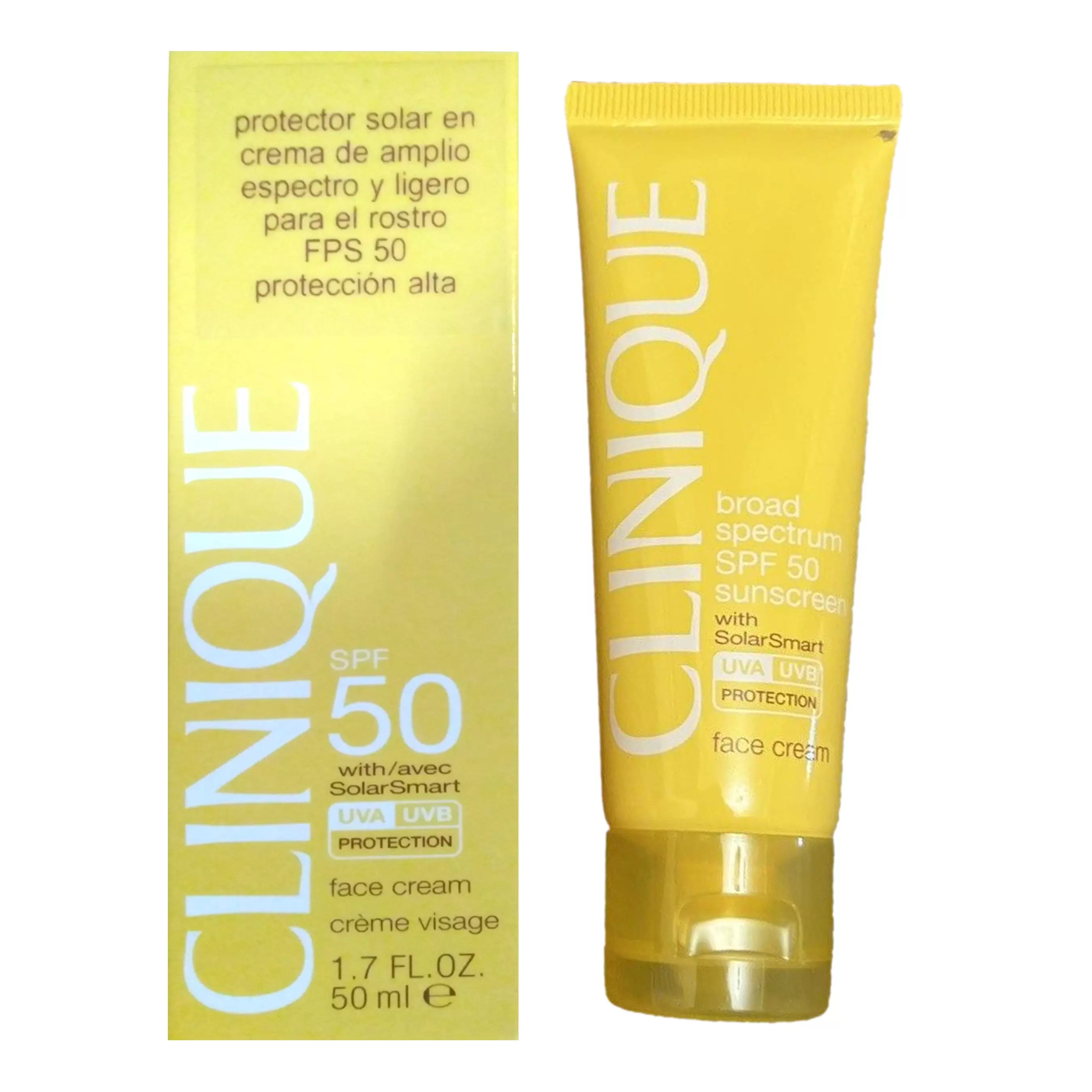 Clinique Solar Smart SPF 50 Sunscreen Face Protection Cream 1.7 oz