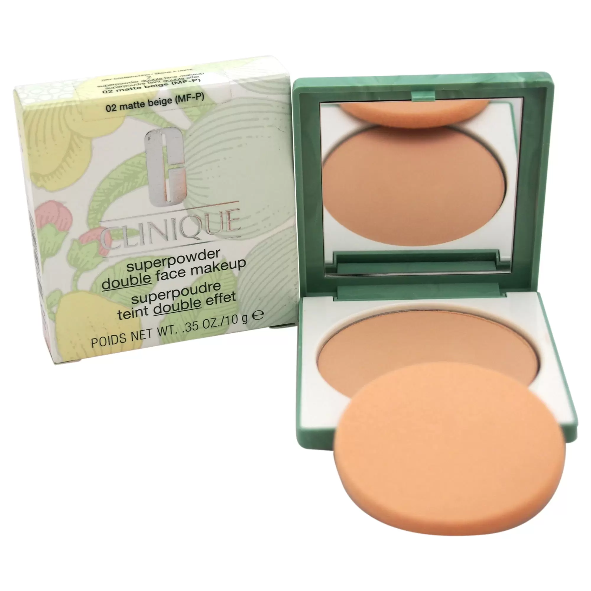 Clinique Superpowder Double Face Makeup Dry Combination Skin - 02 Matte Beige. 0.35 oz