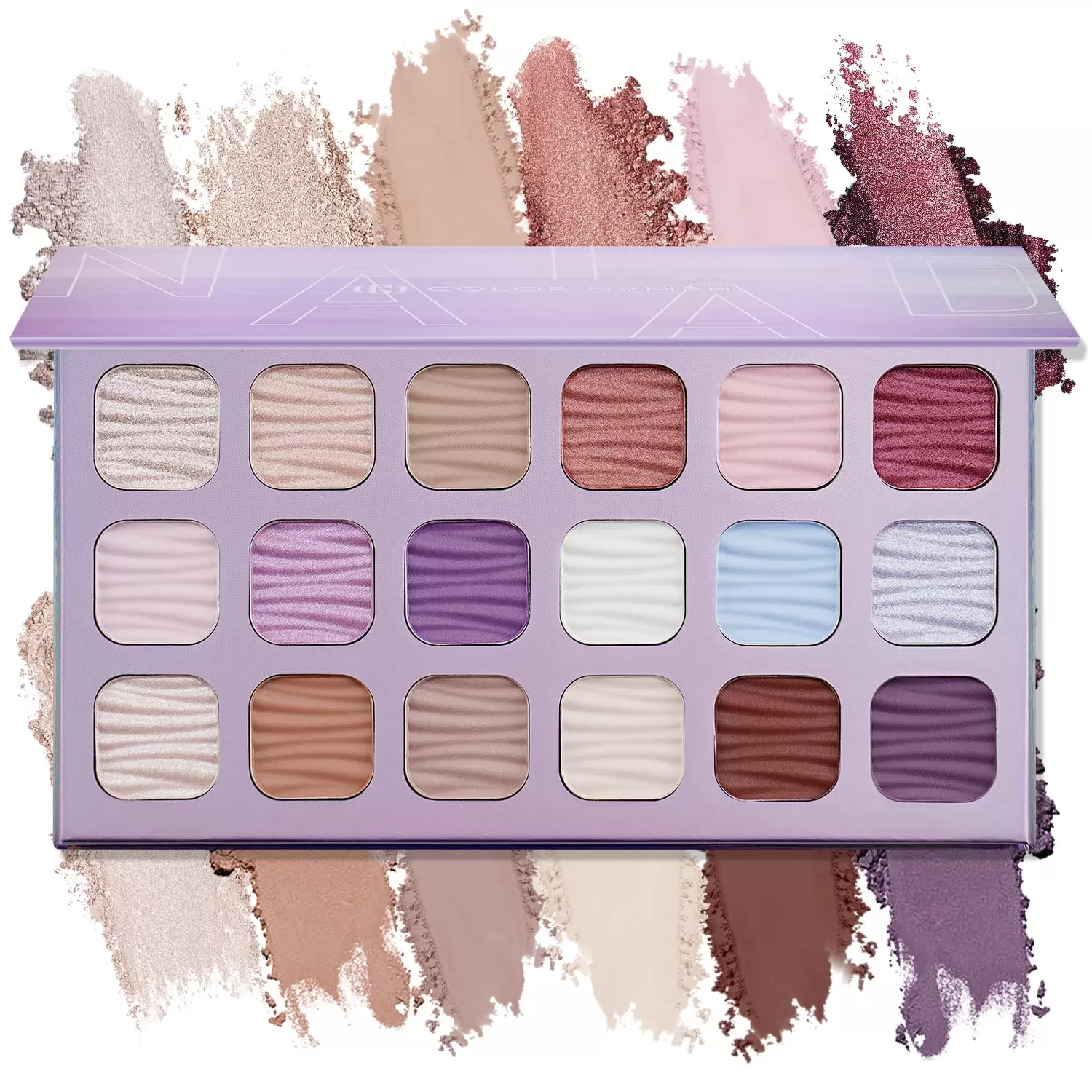 Color Nymph 18 Colors Eyeshadow Palettes Makeup for Beginners Neutral Naked Matte Eye Shadow Palette Long-Lasting Makeup Teens Palette with Mirror (Purple)