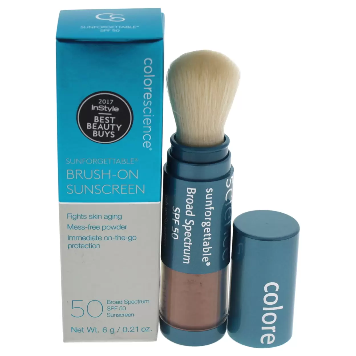 Colorescience Sunforgettable Brush-On Sunscreen Spf 50. 0.21 Oz