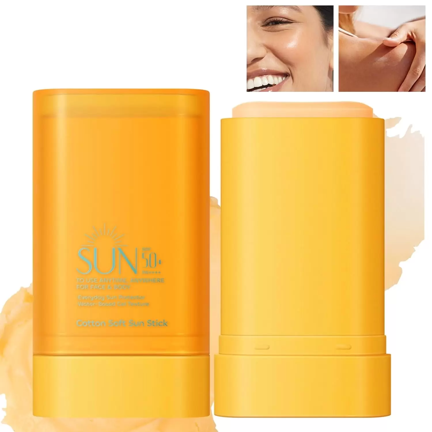 Cotton Soft Sun Stick - Sun Stick Sun Cream Face SPF 50+ PA++++ Waterproof Sun Protection Stick Face Sunscreen Stick for Face Sun Protection and Body Care