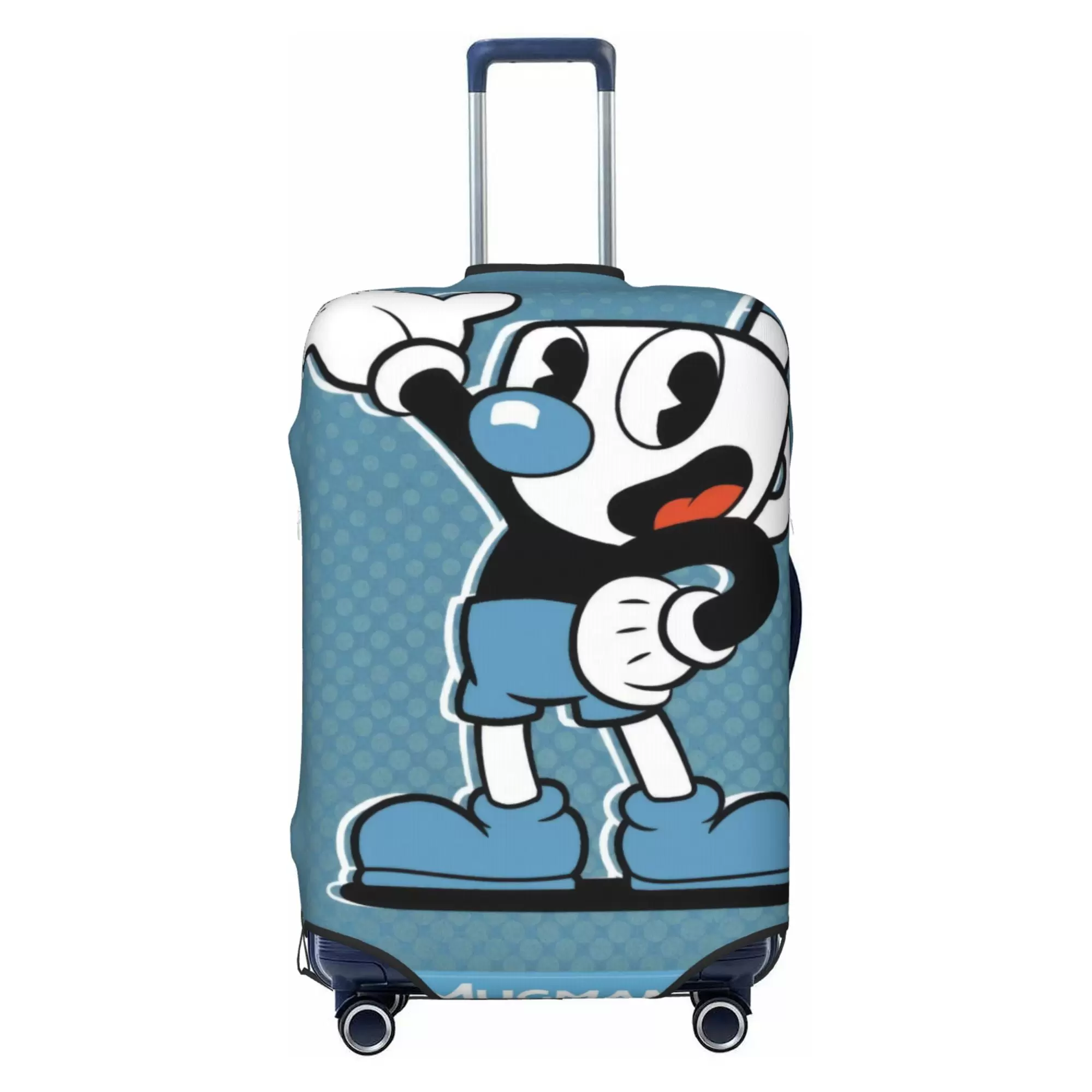 Cuphead Luggage Cover Elastic Washable Stretch Suitcase Protector Anti-Scratch Travel Suitcase Cover for Kid and Adult. S (18-21 inch suitcase)