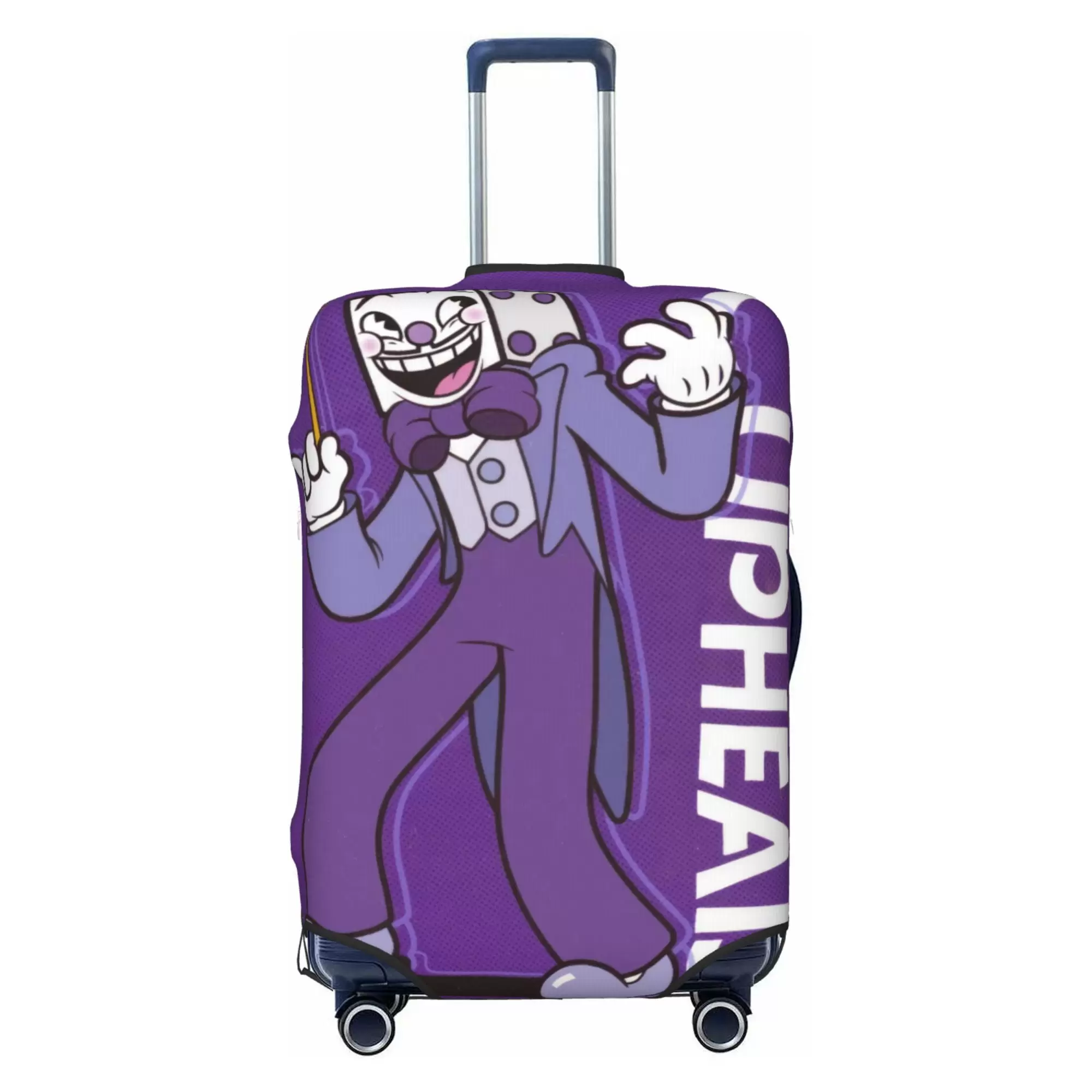 Cuphead Luggage Cover Elastic Washable Stretch Suitcase Protector Anti-Scratch Travel Suitcase Cover for Kid and Adult. S (18-21 inch suitcase)