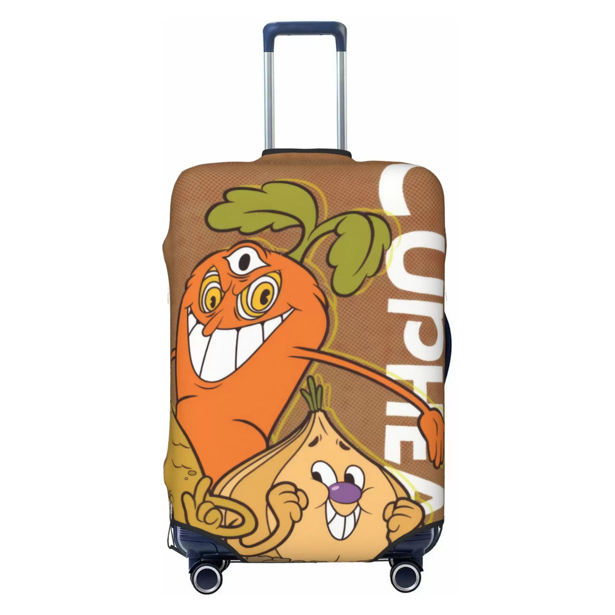 Cuphead Luggage Cover Elastic Washable Stretch Suitcase Protector Anti-Scratch Travel Suitcase Cover for Kid and Adult. S (18-21 inch suitcase)