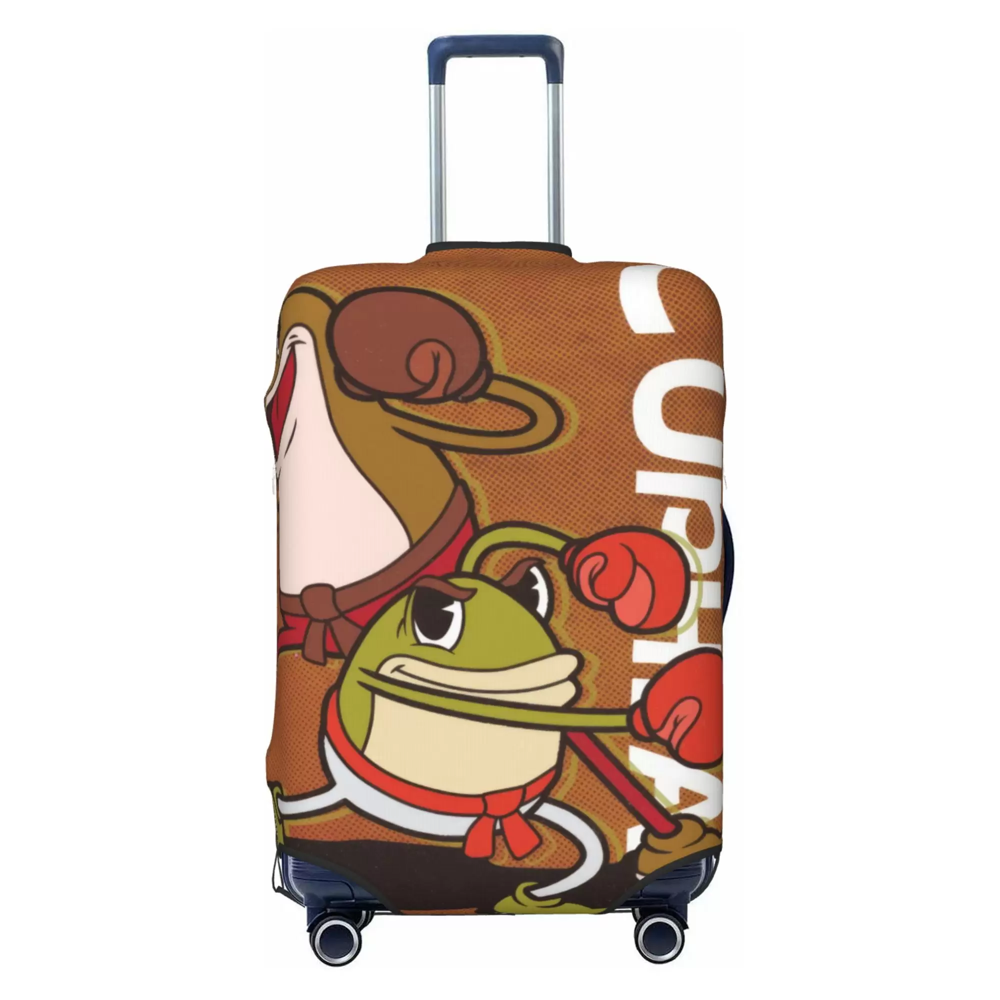 Cuphead Luggage Cover Elastic Washable Stretch Suitcase Protector Anti-Scratch Travel Suitcase Cover for Kid and Adult. S (18-21 inch suitcase)