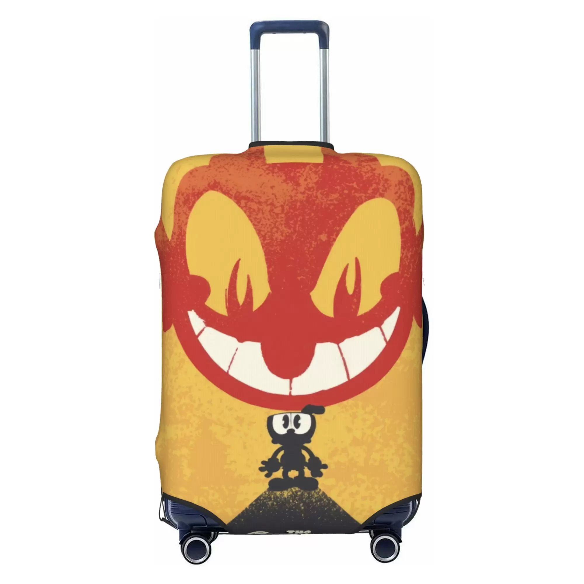 Cuphead Luggage Cover Elastic Washable Stretch Suitcase Protector Anti-Scratch Travel Suitcase Cover for Kid and Adult. S (18-21 inch suitcase)