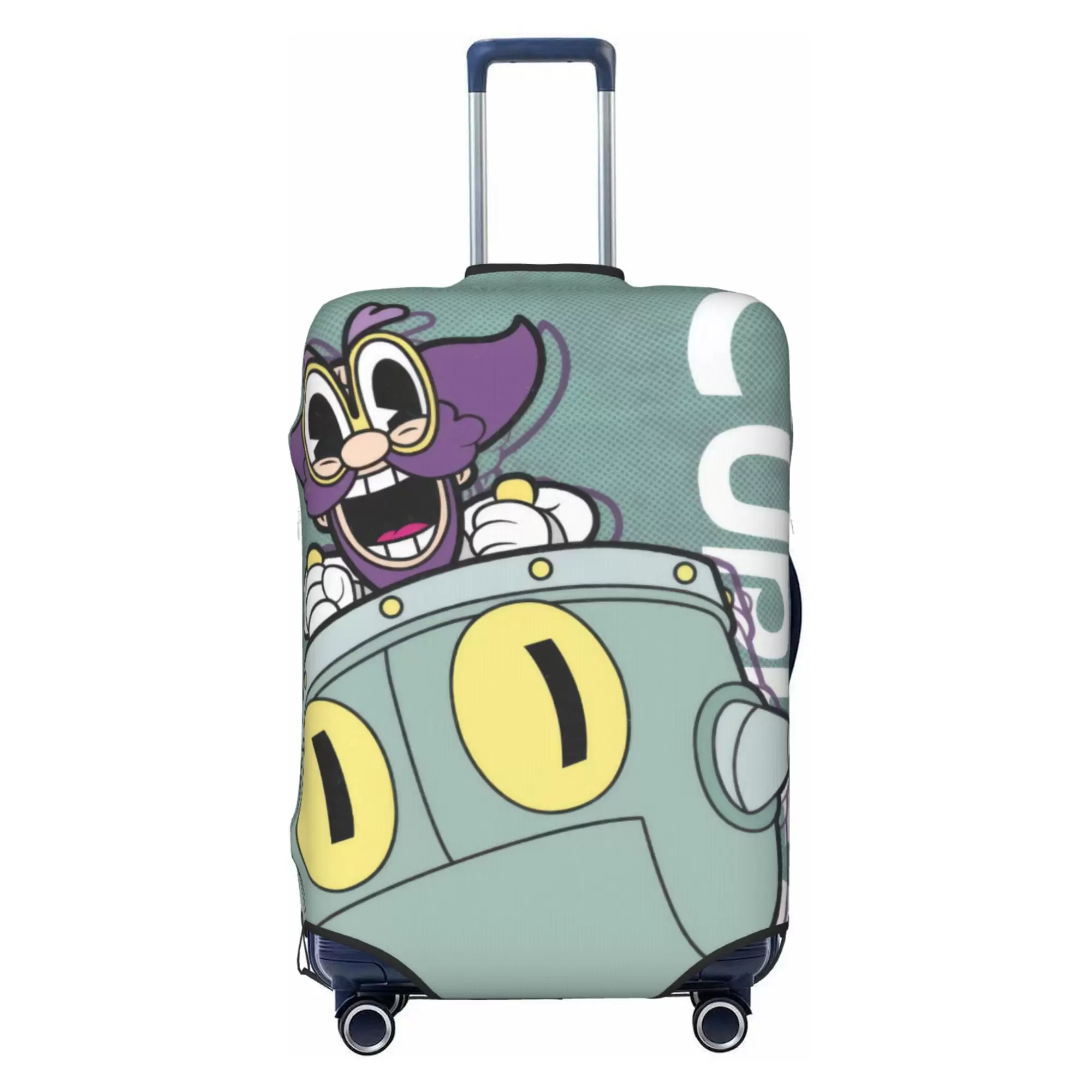 Cuphead Luggage Cover Elastic Washable Stretch Suitcase Protector Anti-Scratch Travel Suitcase Cover for Kid and Adult. S (18-21 inch suitcase)