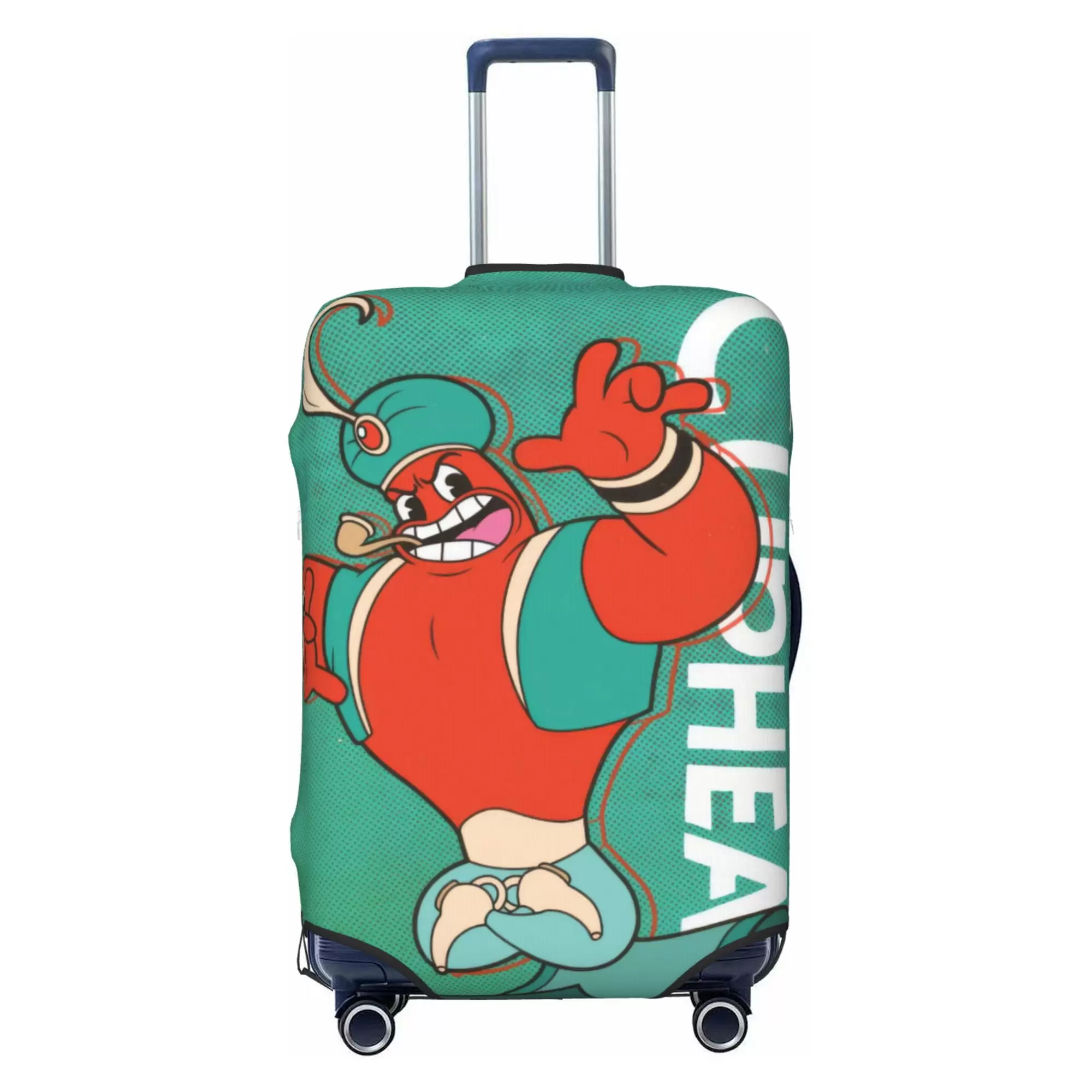 Cuphead Luggage Cover Elastic Washable Stretch Suitcase Protector Anti-Scratch Travel Suitcase Cover for Kid and Adult. S (18-21 inch suitcase)