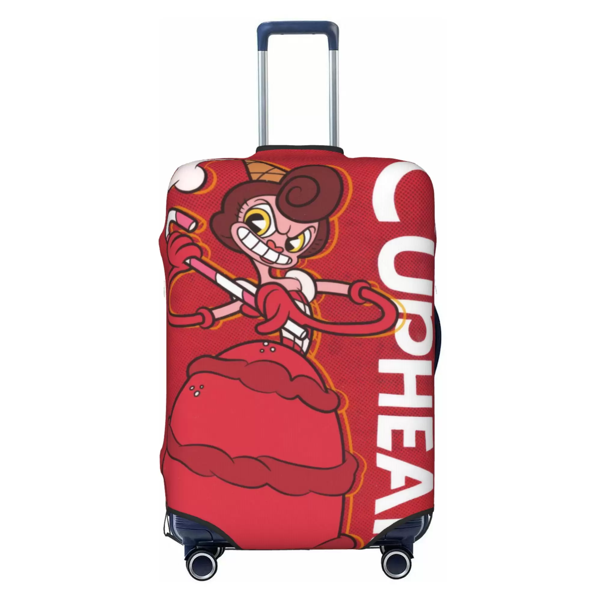 Cuphead Luggage Cover Elastic Washable Stretch Suitcase Protector Anti-Scratch Travel Suitcase Cover for Kid and Adult. S (18-21 inch suitcase)