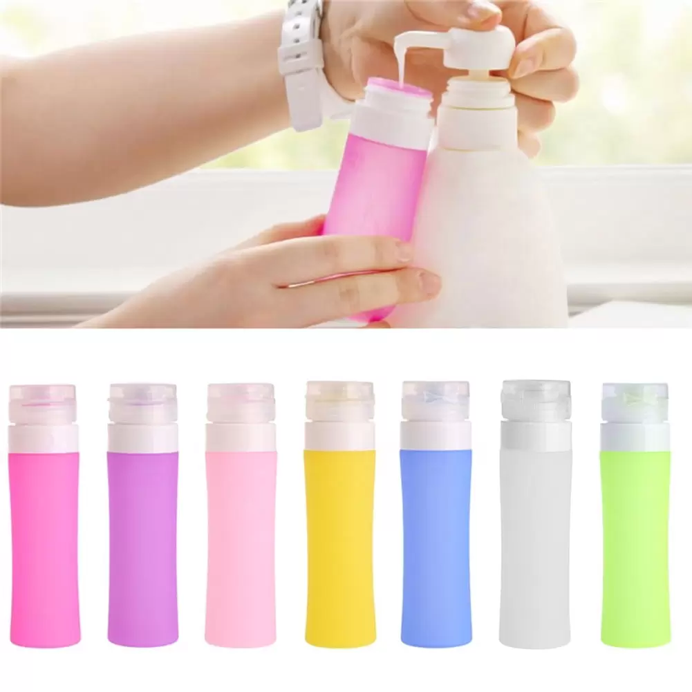 D-GROEE Silicone Bottles for Toiletries Travel Size Containers Leak Proof Travel Tubes Refillable Liquid Travel Accessories for Cosmetic Shampoo and Lotion Soap