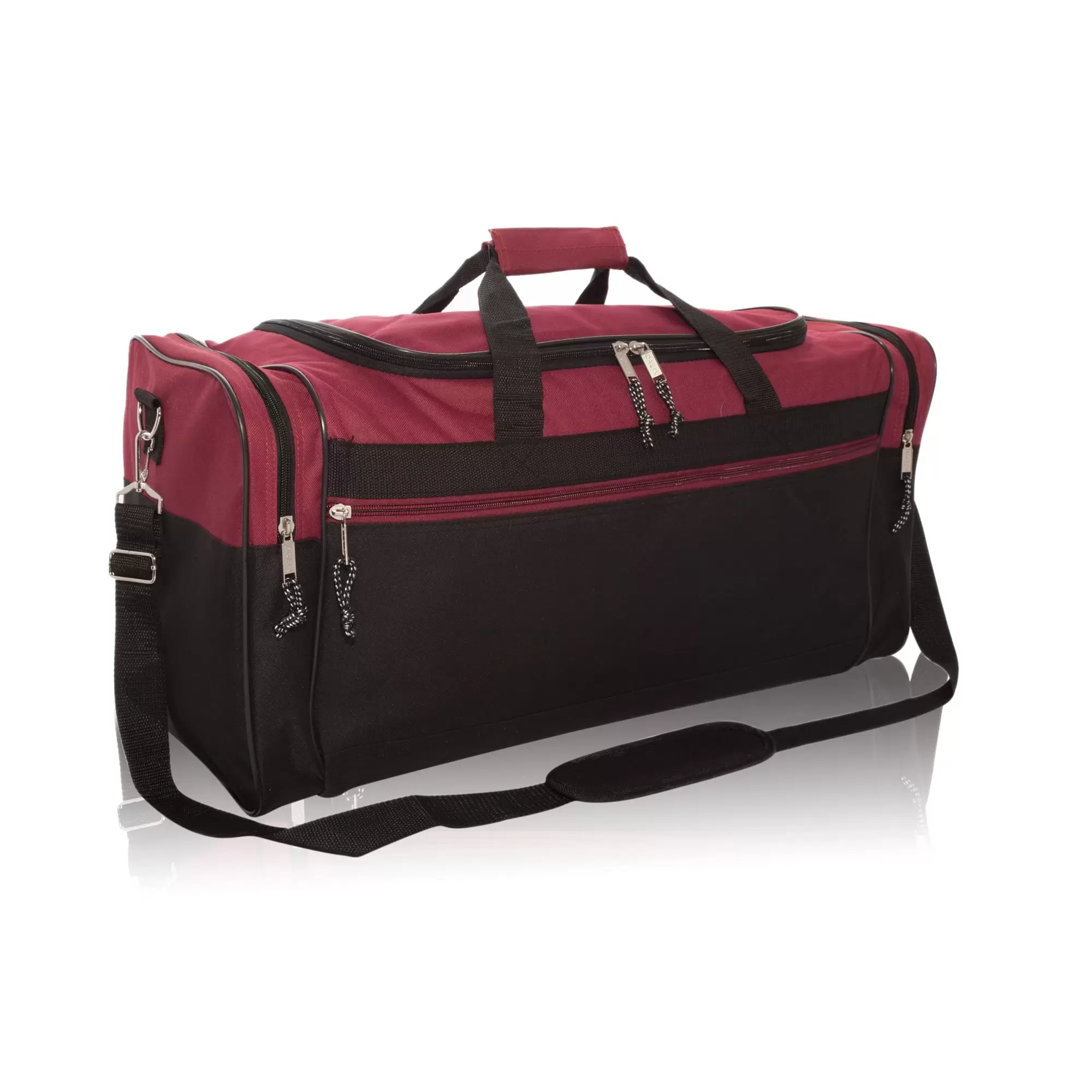 DALIX 25 Extra Large Vacation Travel Duffle Bag in Maroon