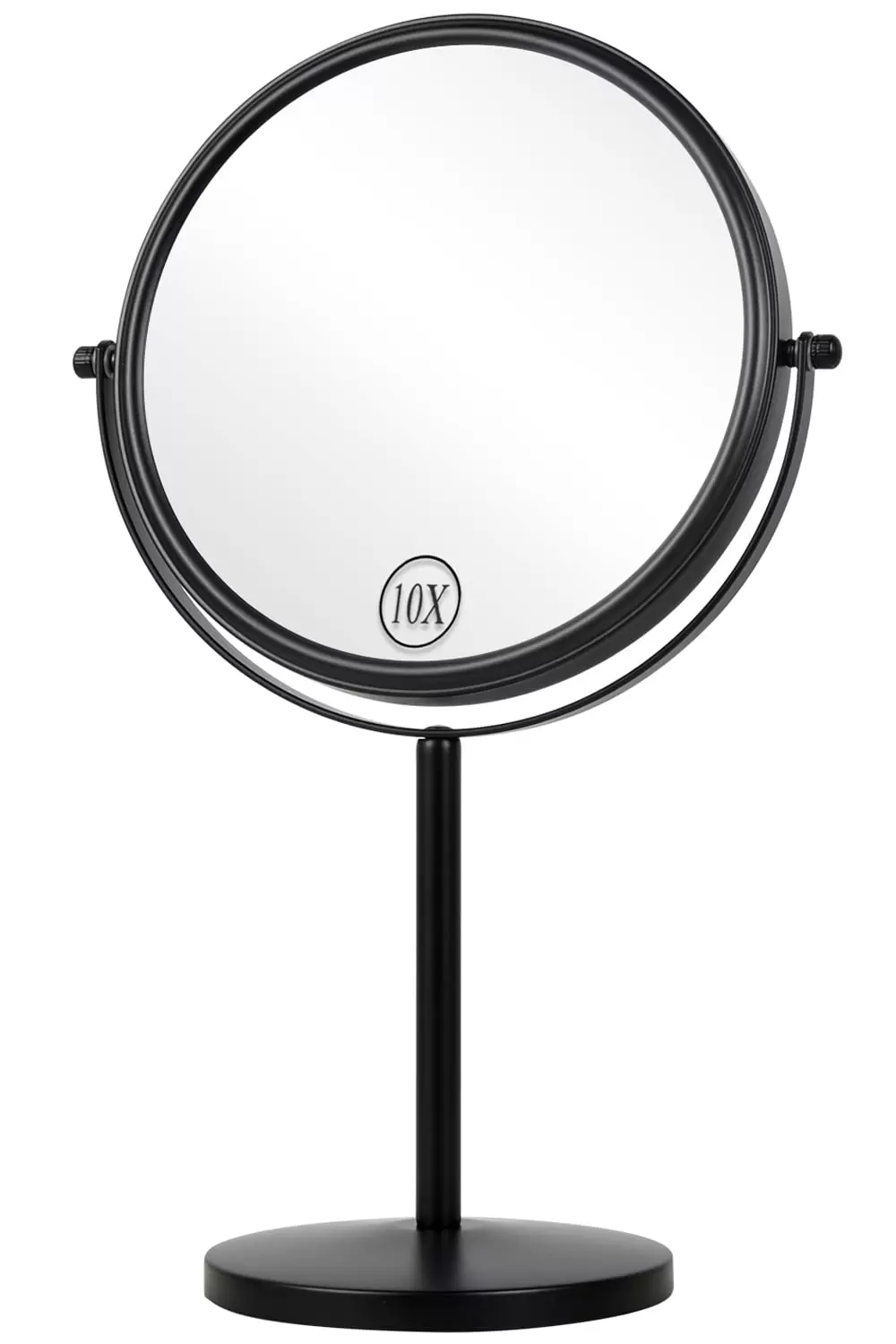 DECLUTTR Magnifying Makeup Mirror. 8 Inch Double Sided Vanity Tabletop Mirror with 10X Magnification. Black