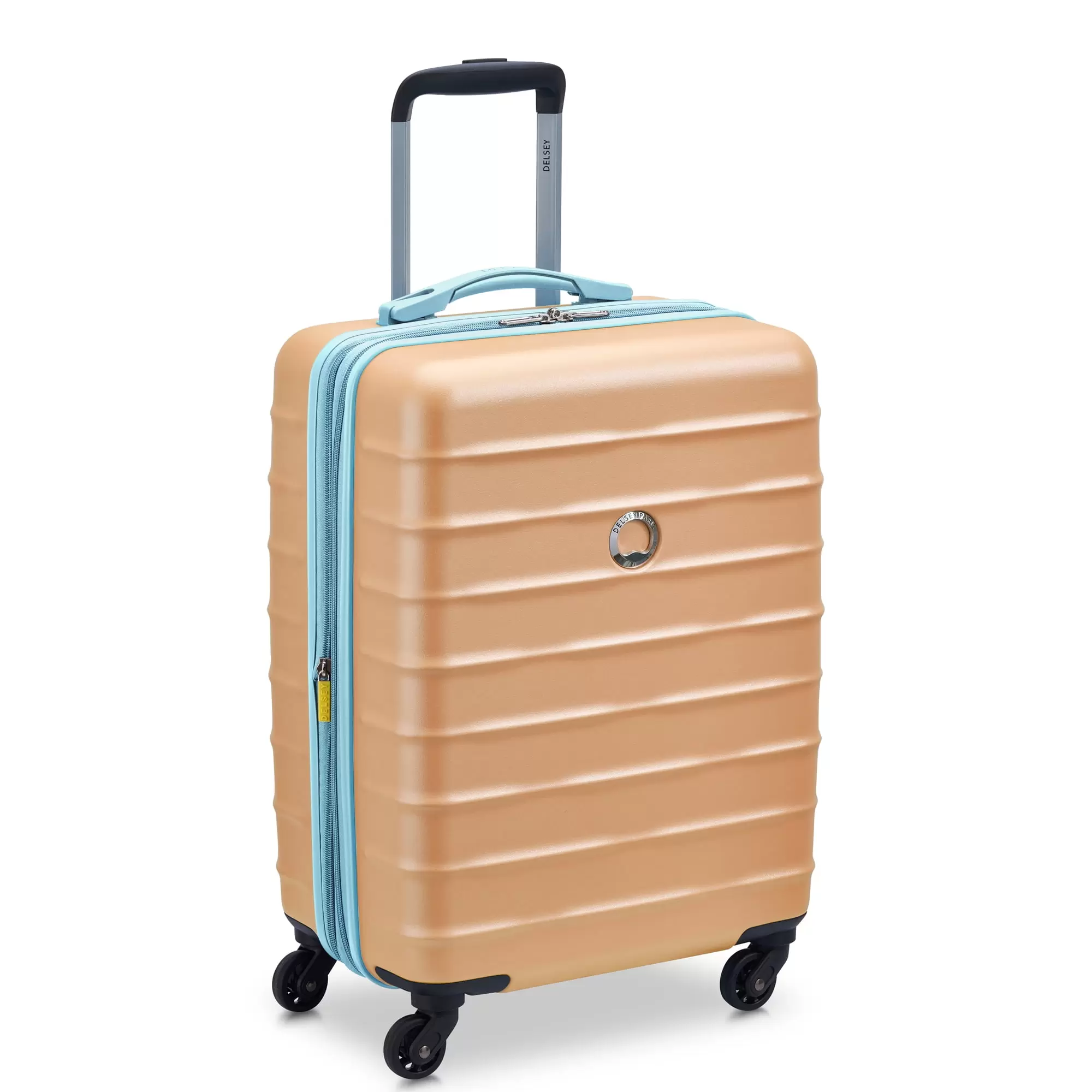 DELSEY PARIS Claudia Hardside Expandable Carry-On Luggage. Peach