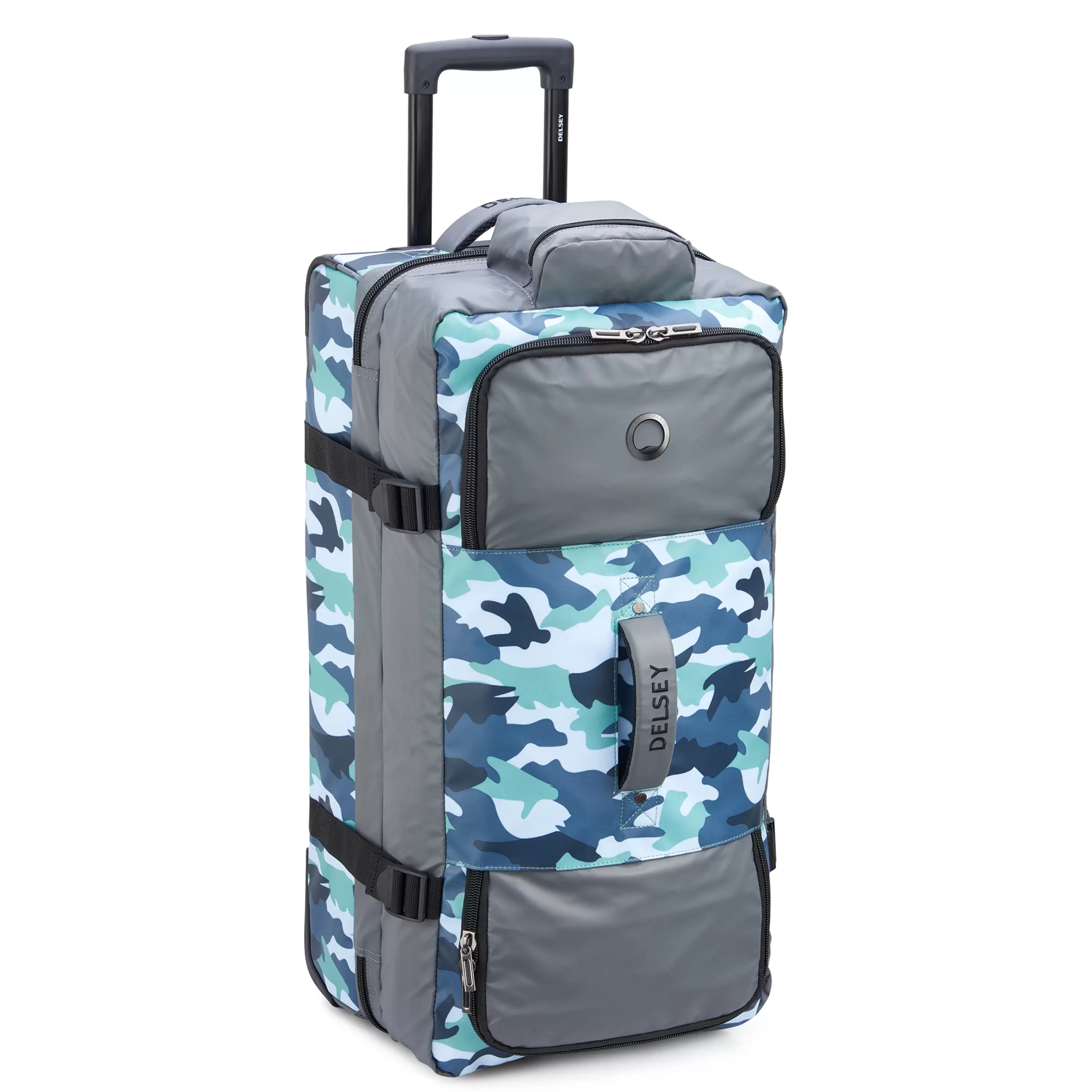 DELSEY PARIS Raspail 28 Checked Rolling Wheeled Duffel. Camo