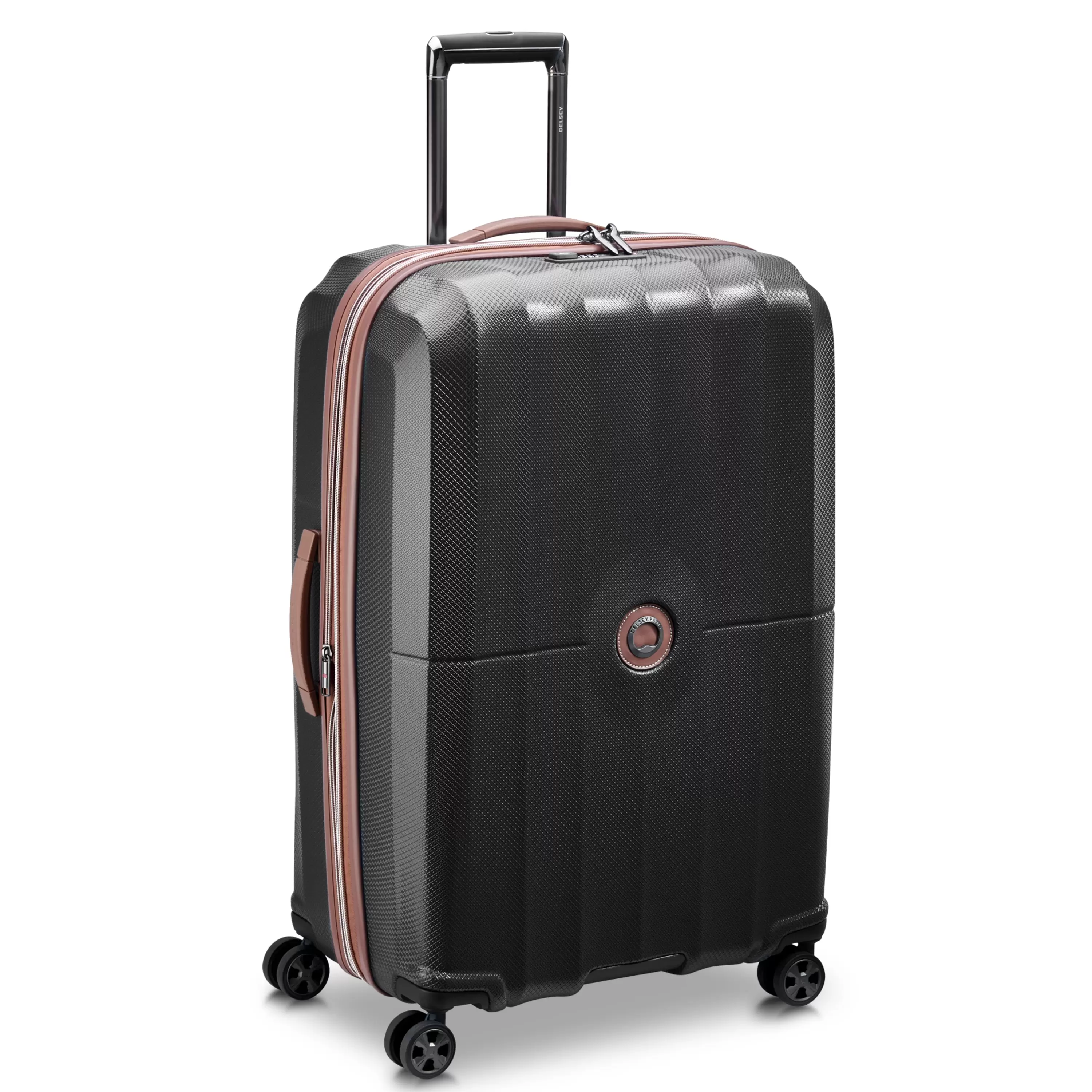 DELSEY PARIS St Tropez 28 Hardside Spinner Checked Luggage. Black