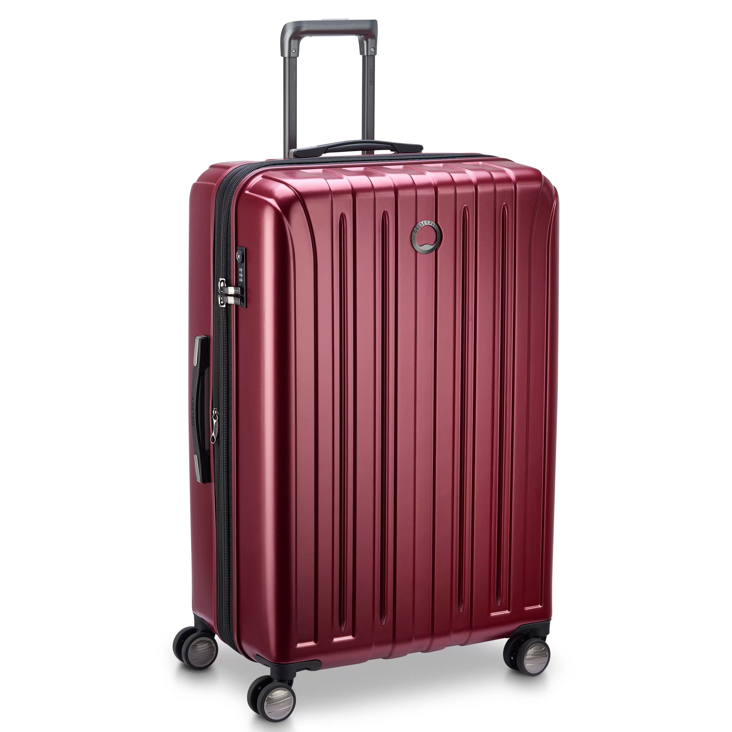 DELSEY PARIS Titanium 29 Hardside Spinner Luggage. Red