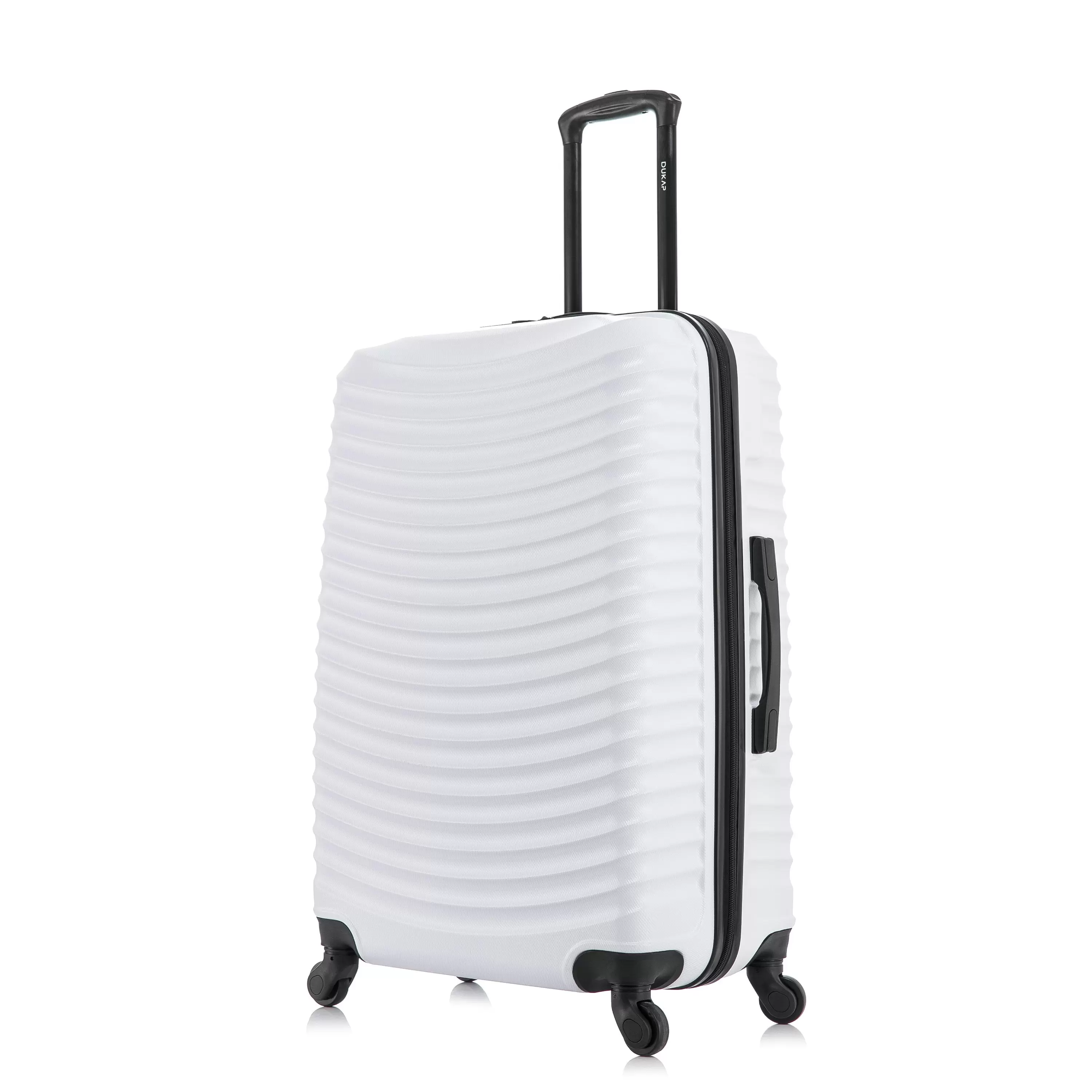 DUKAP Adly 28 Hardside Lightweight Luggage with Spinner Wheels. Handle and Trolley. White