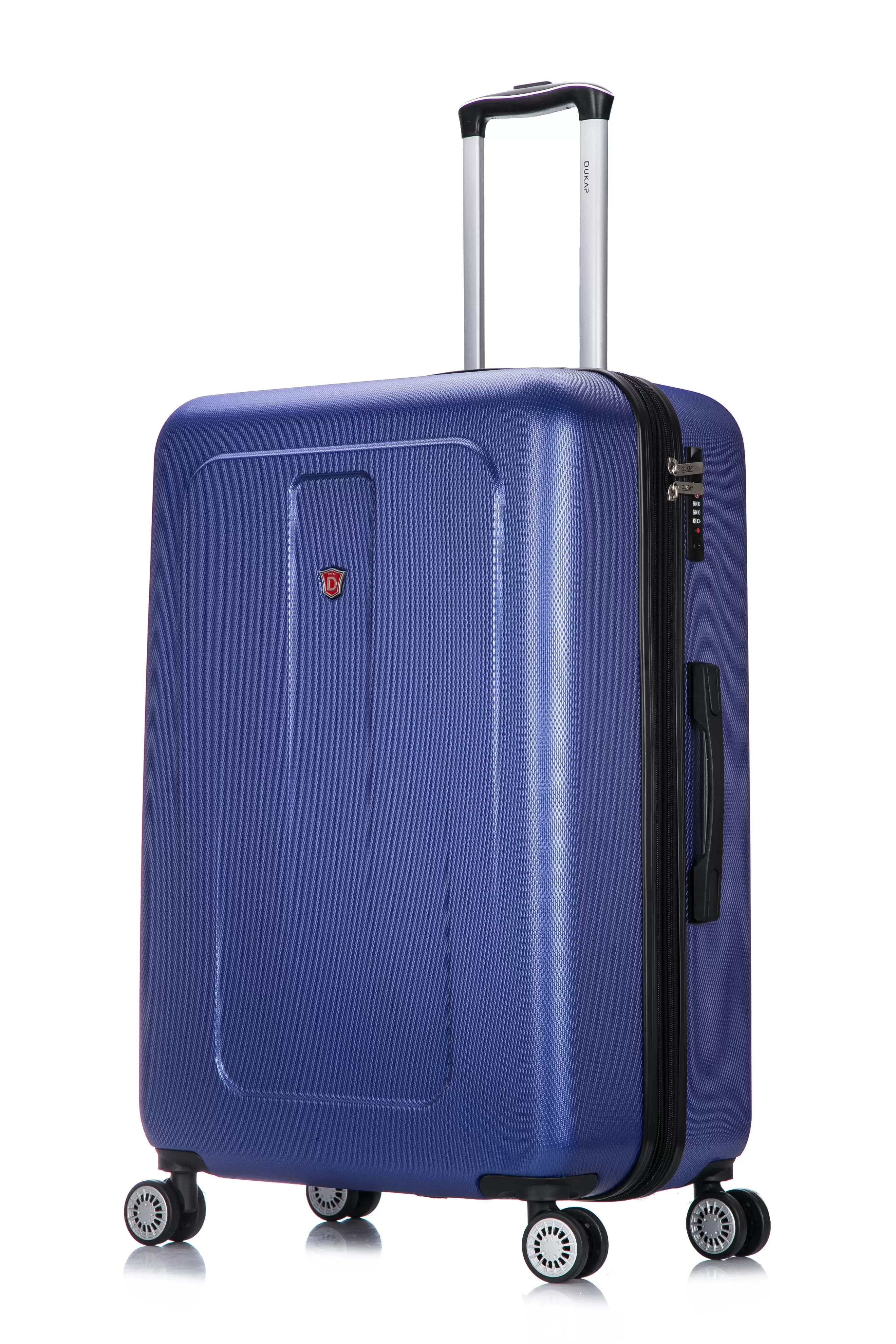 DUKAP Crypto 28 Hardside Lightweight Luggage with Spinner Wheels. Handle and Trolley. Blue