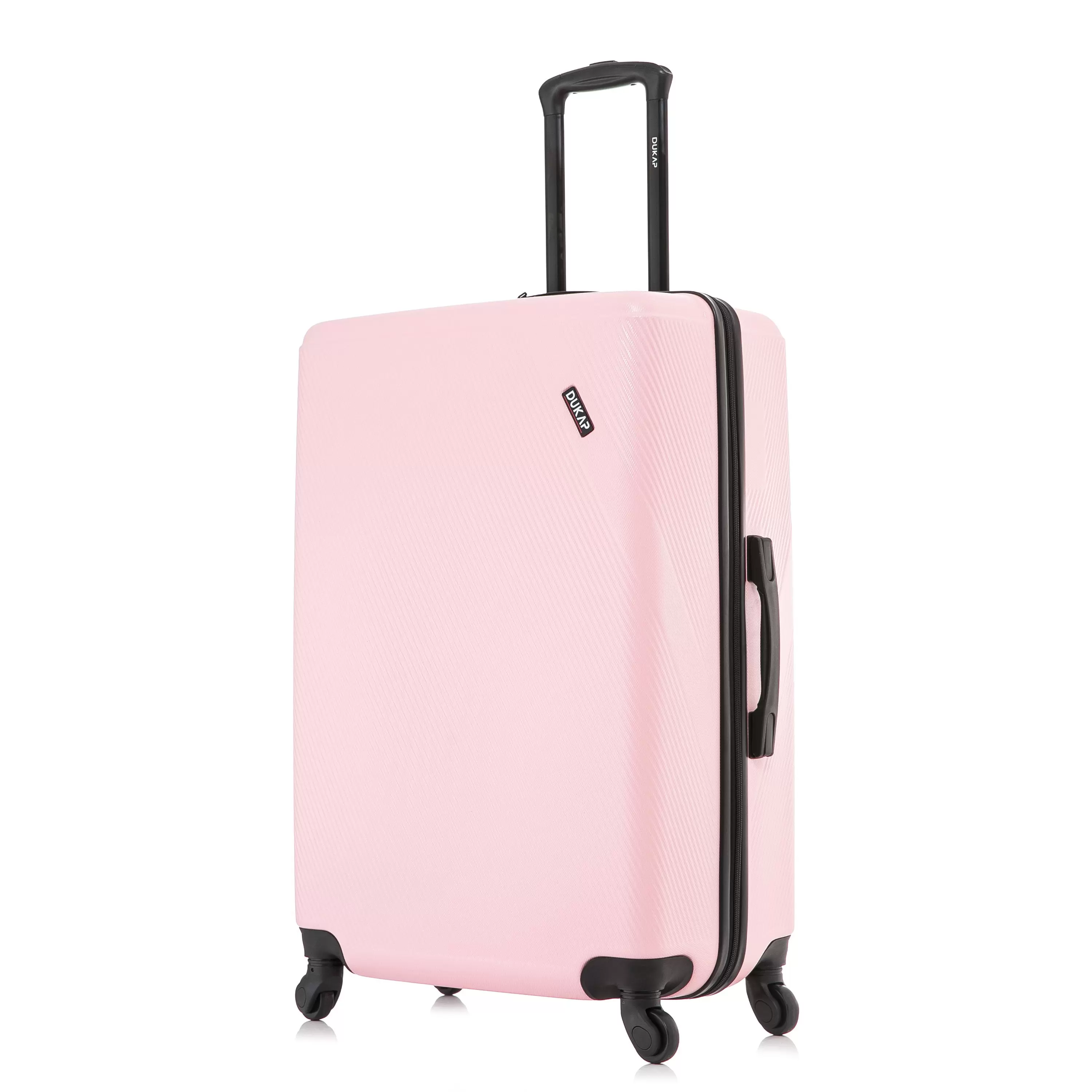 DUKAP Discovery 28 Hardside Lightweight Luggage with Spinner Wheels. Handle and Trolley. Pink