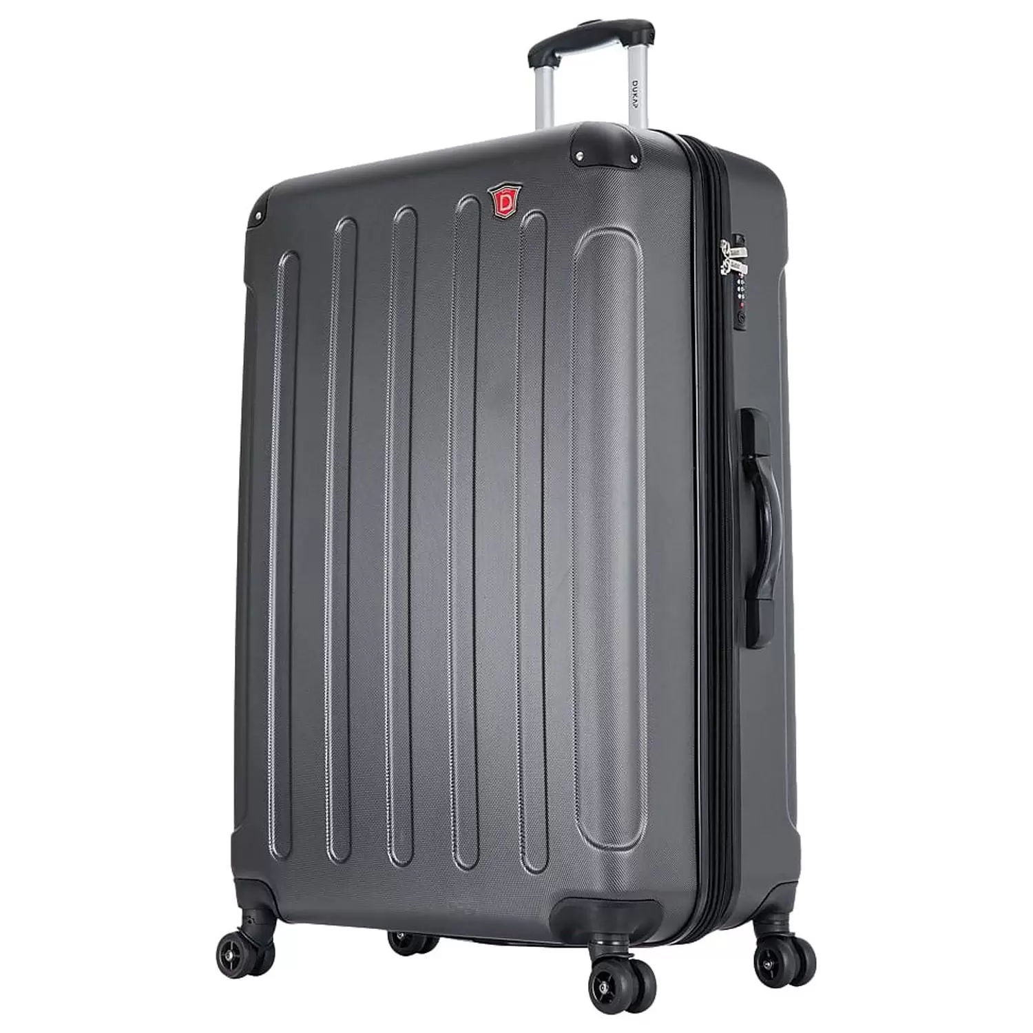 DUKAP INTELY PC/ABS Plastic 4-Wheel Spinner Luggage Gray (DKINT00L-GRE)