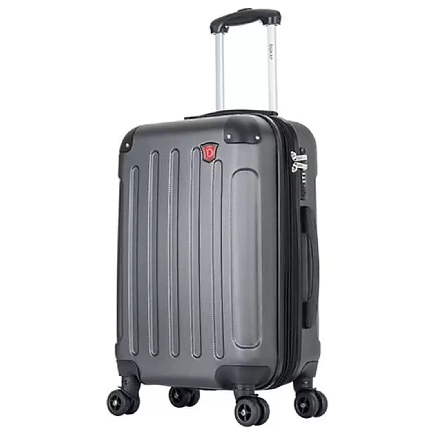 DUKAP INTELY PC/ABS Plastic 4-Wheel Spinner Luggage Gray (DKINT00S-GRE)