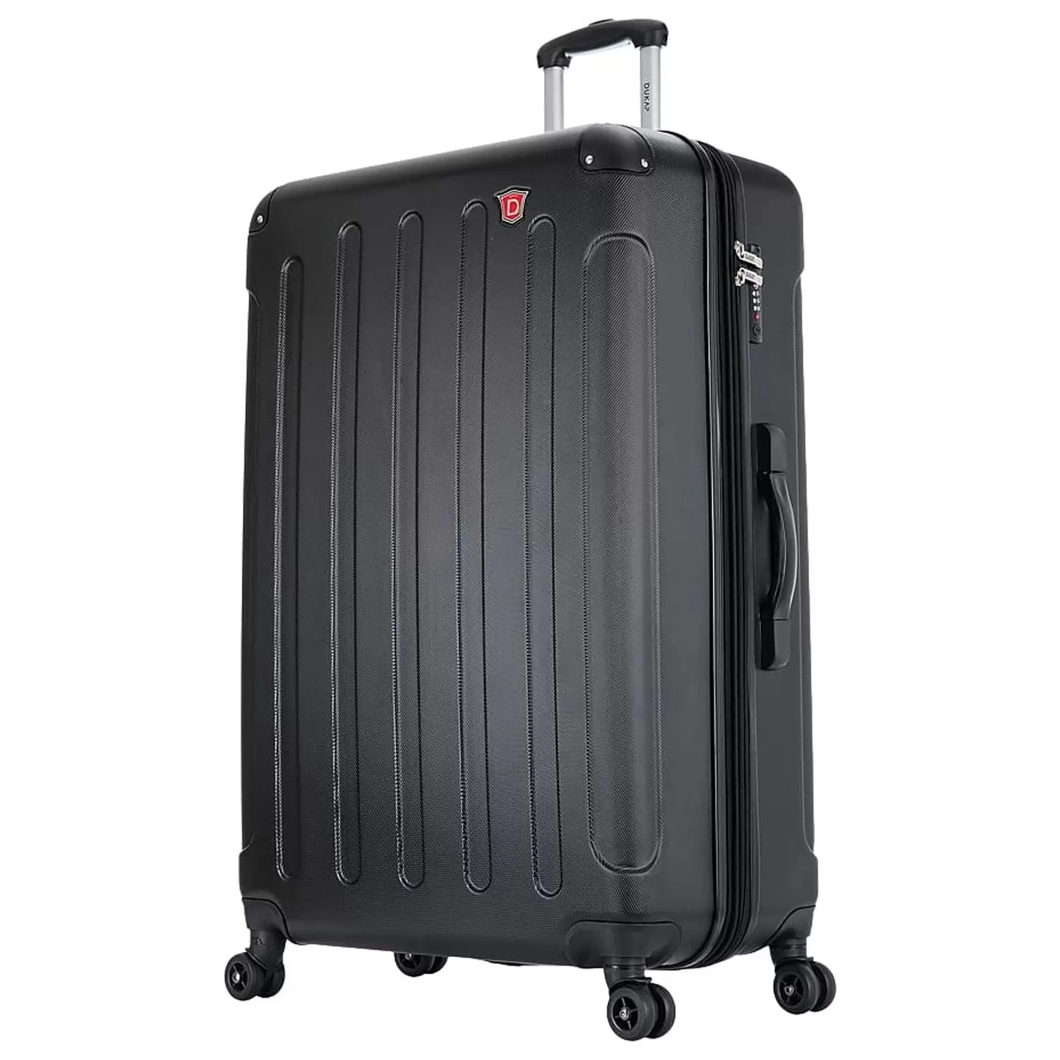 DUKAP INTELY Plastic 4-Wheel Spinner Luggage Black (DKINT00L-BLK)