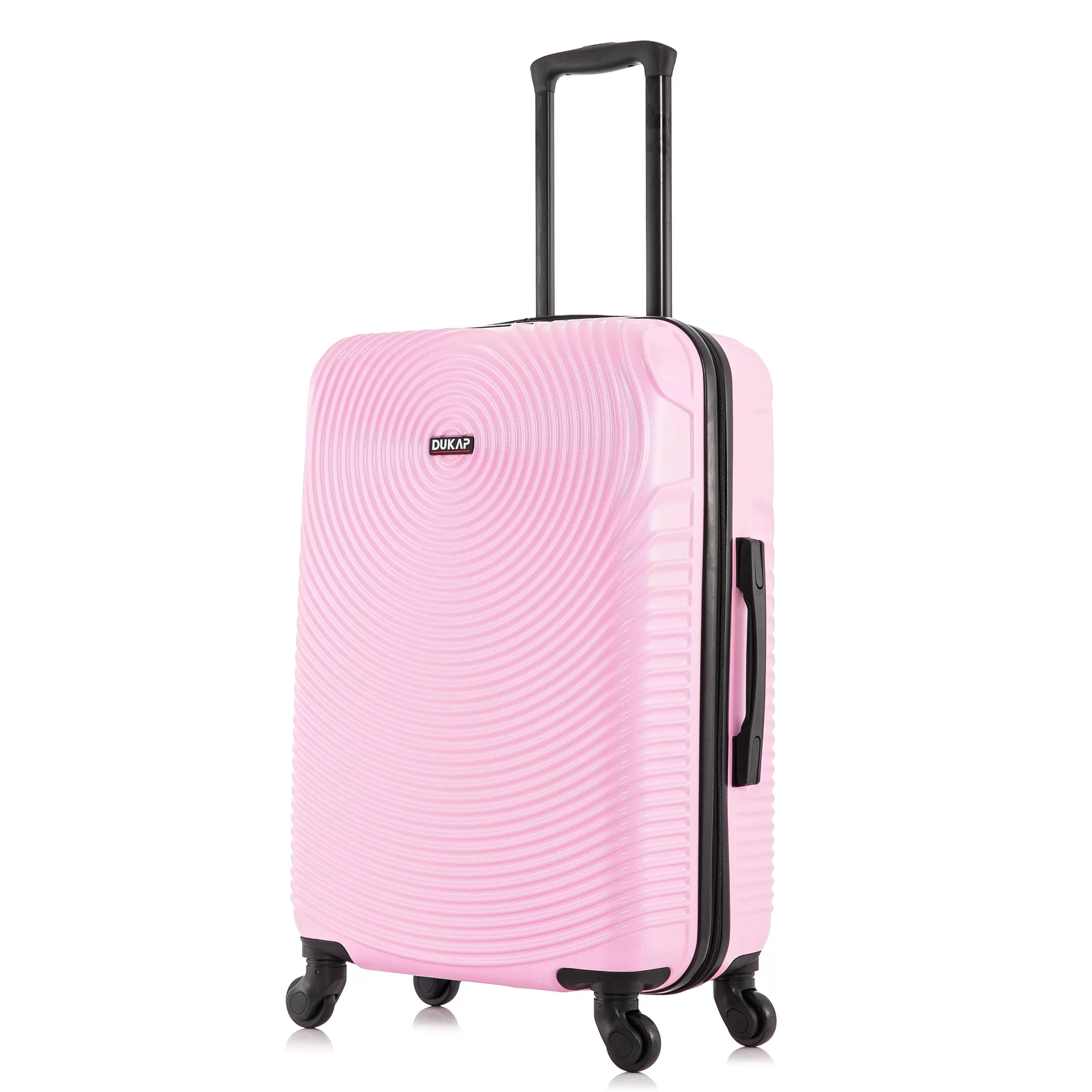 DUKAP Inception 24 Hardside Lightweight Luggage with Spinner Wheels. Handle and Trolley. Pink