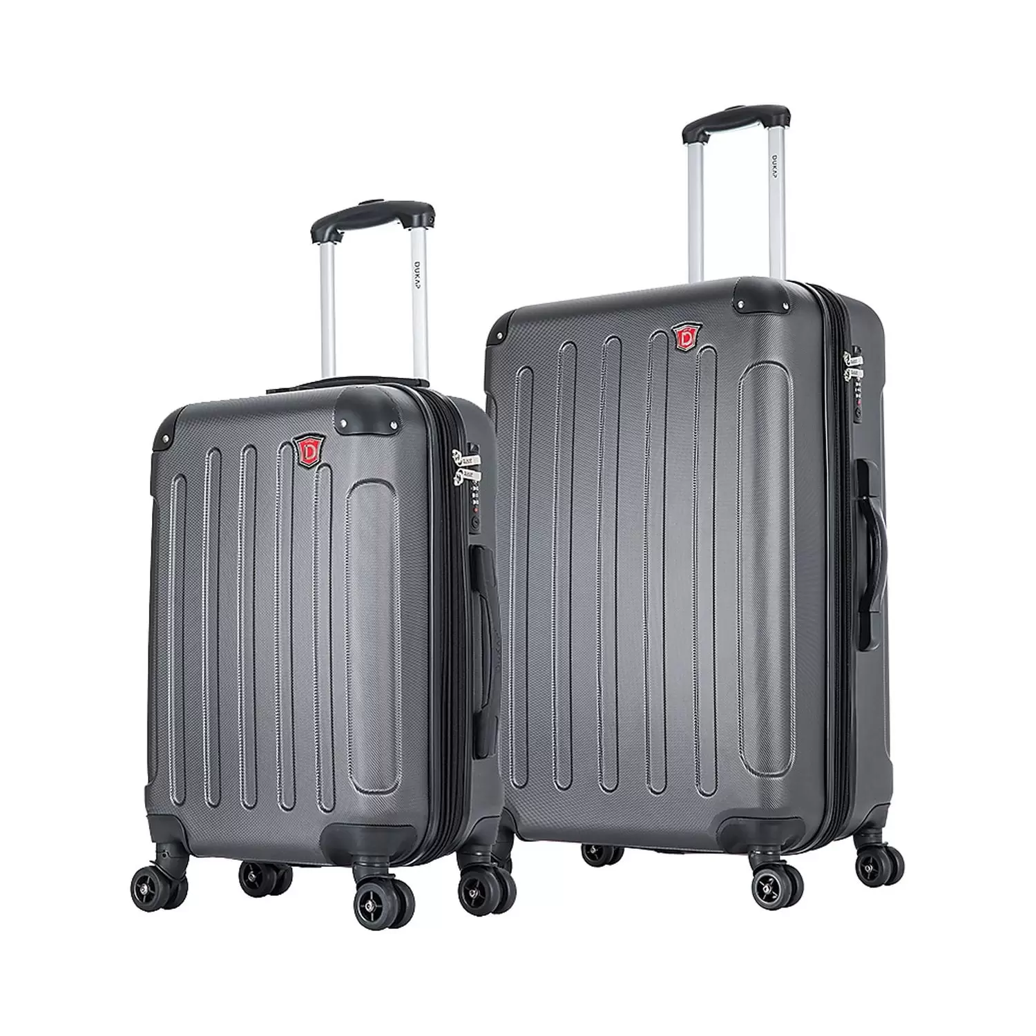 DUKAP Intely 2-Piece Plastic Luggage Set Gray (DKINT0SM-GRE)