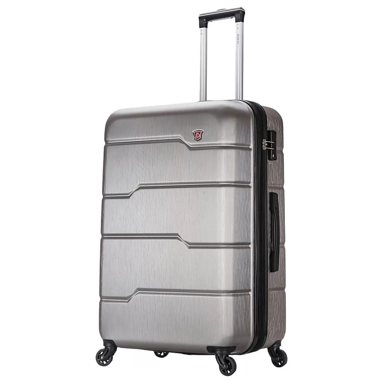 DUKAP RODEZ Large Plastic 4-Wheel Spinner Luggage Silver (DKROD00L-COA)