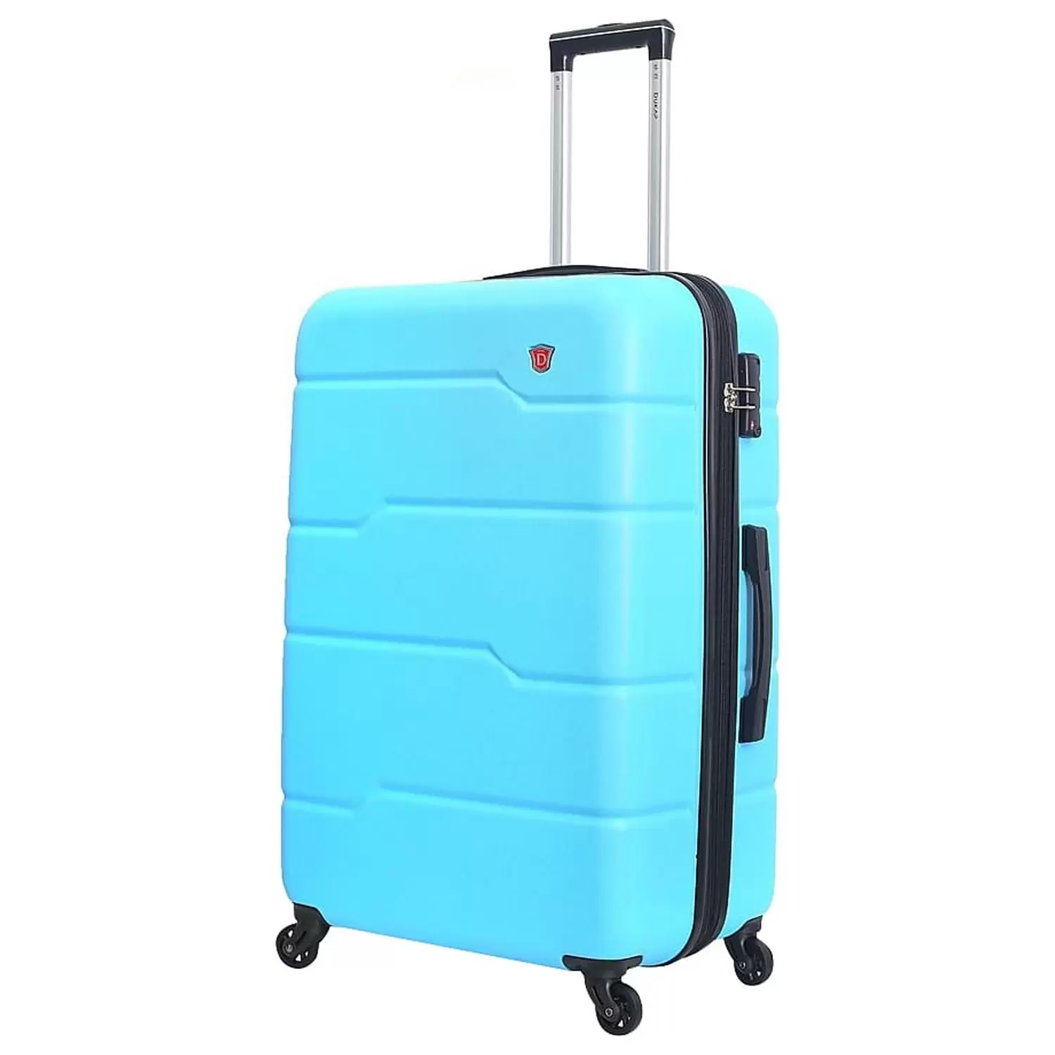 DUKAP RODEZ Plastic 4-Wheel Spinner Luggage Light Blue (DKROD00M-LBL)