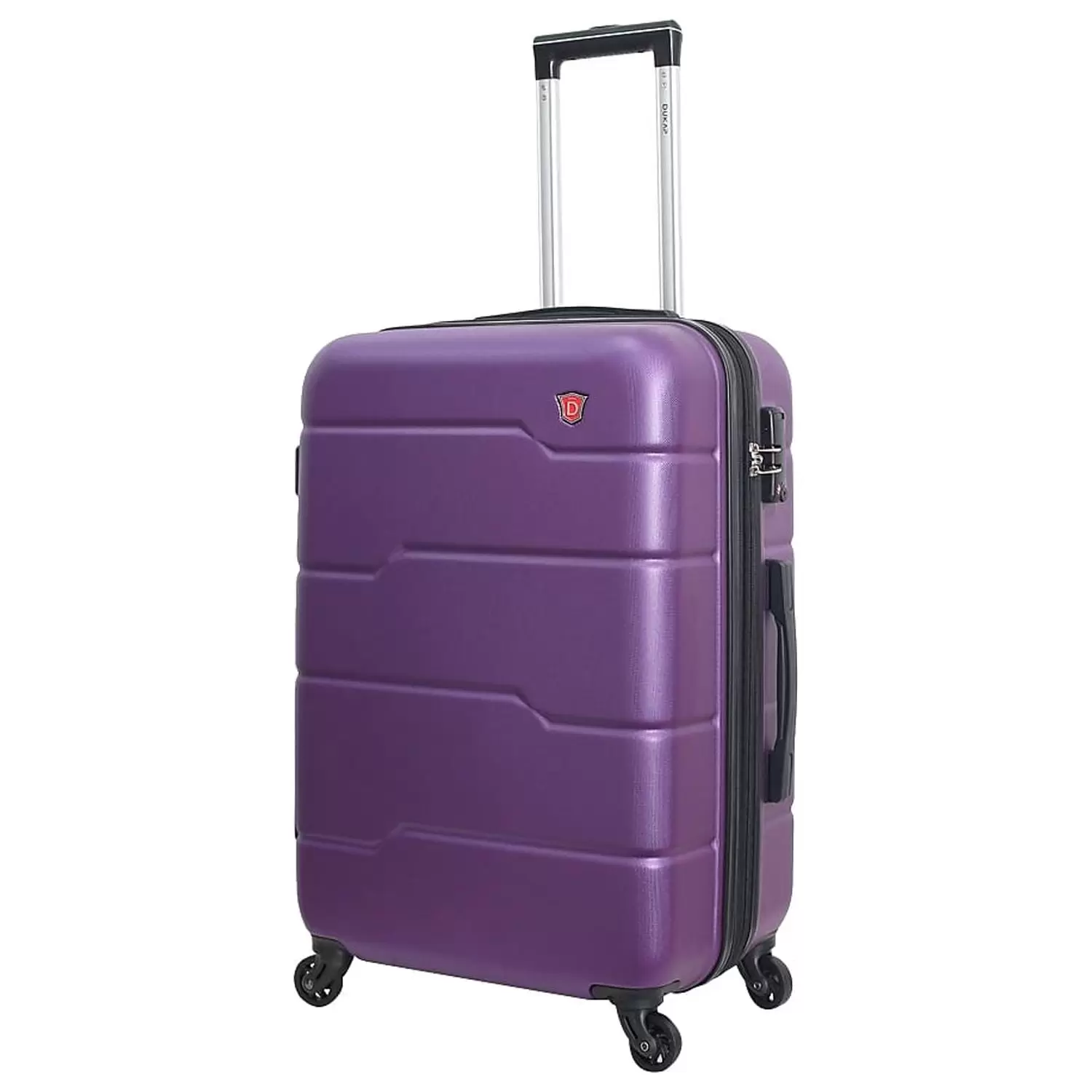 DUKAP RODEZ Plastic 4-Wheel Spinner Luggage Purple (DKROD00L-PUR)