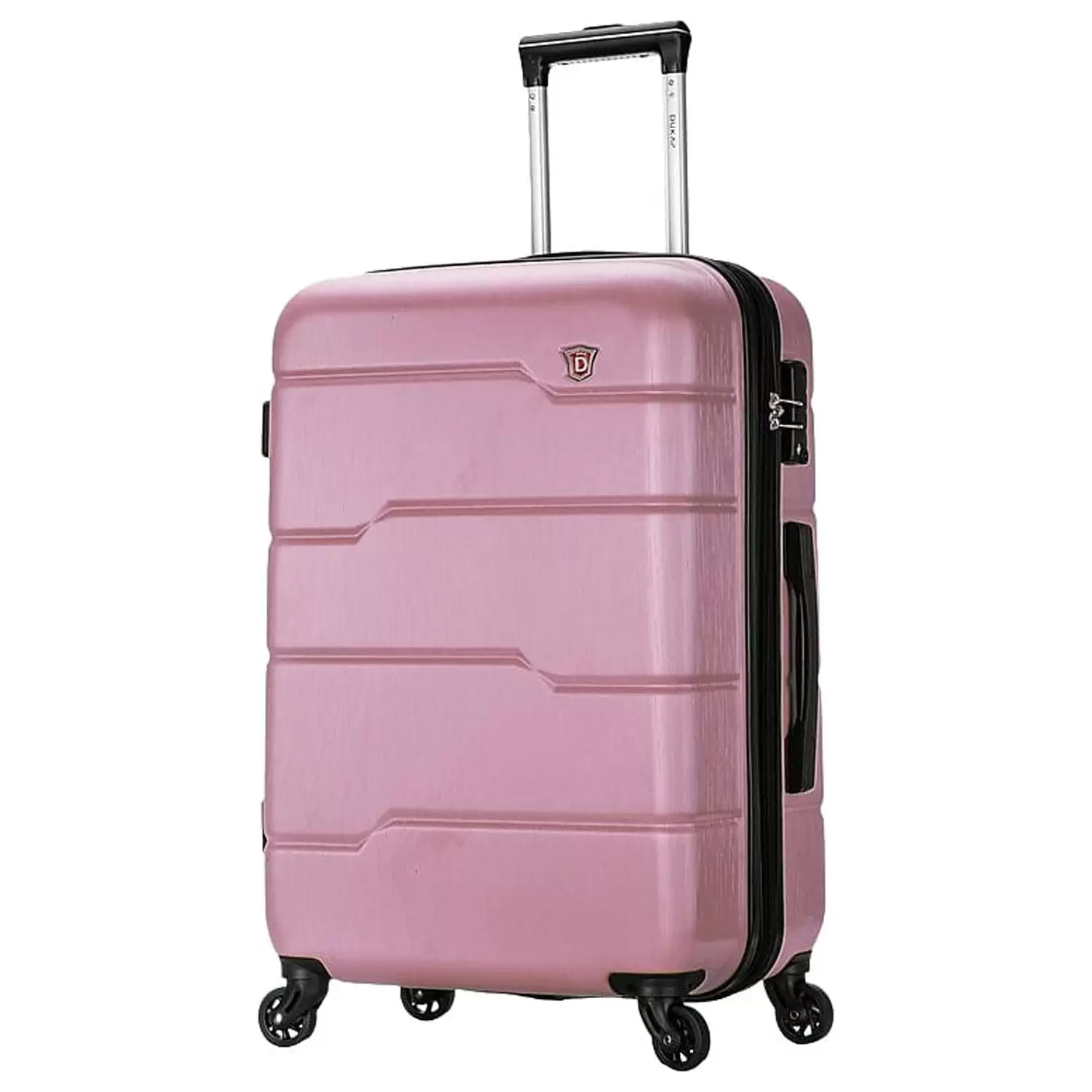 DUKAP RODEZ Plastic 4-Wheel Spinner Luggage Rose Gold (DKROD00M-ROS)