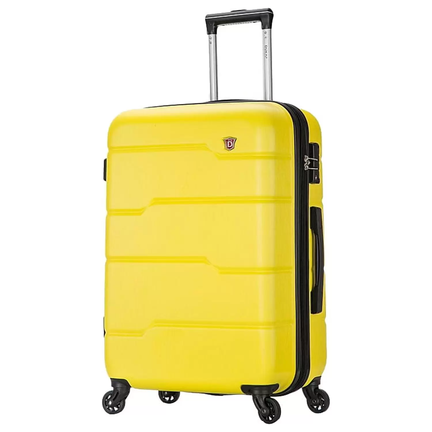 DUKAP RODEZ Plastic 4-Wheel Spinner Luggage Yellow (DKROD00M-YEL)