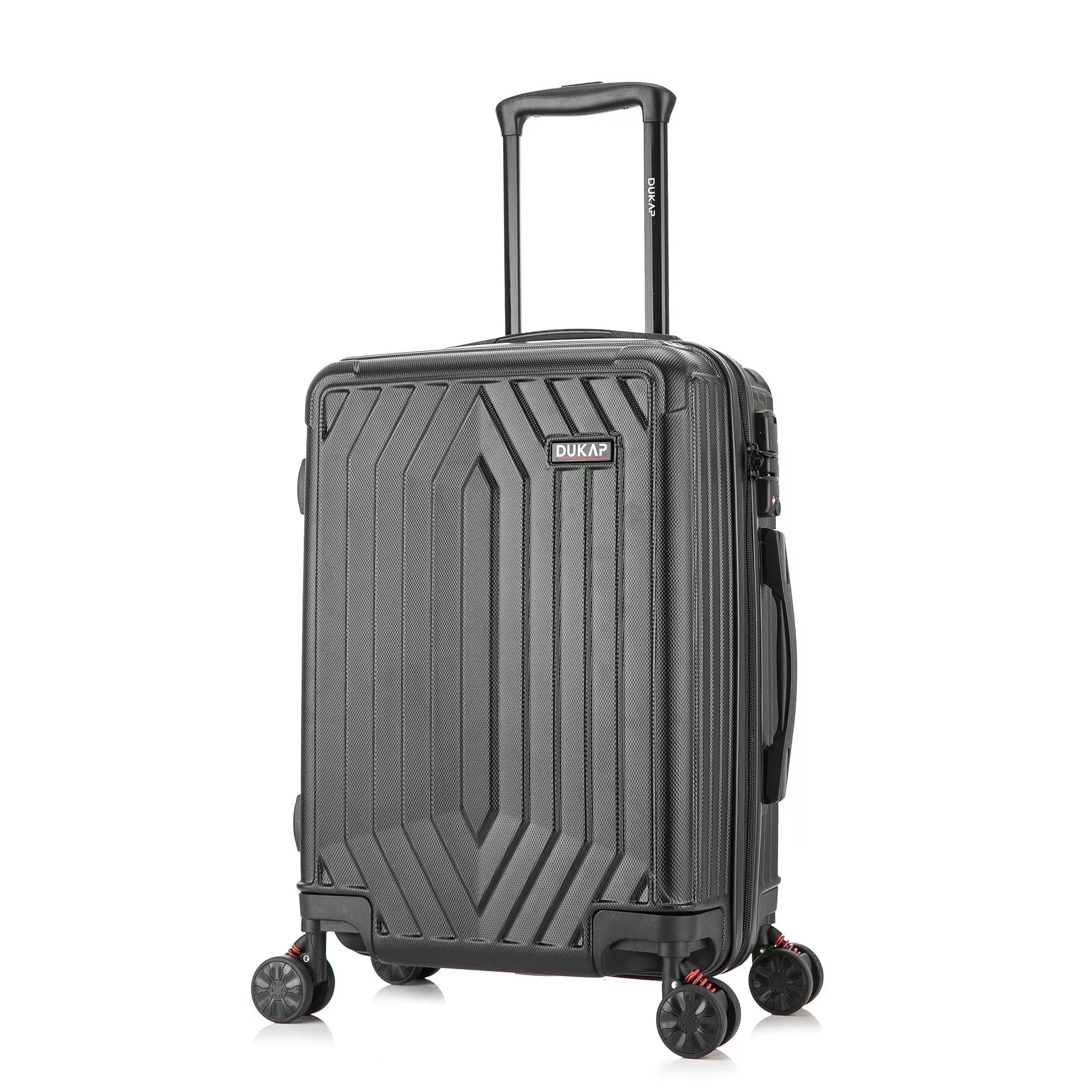 DUKAP STRATOS lightweight hardside spinner 20 inch carry-on Black