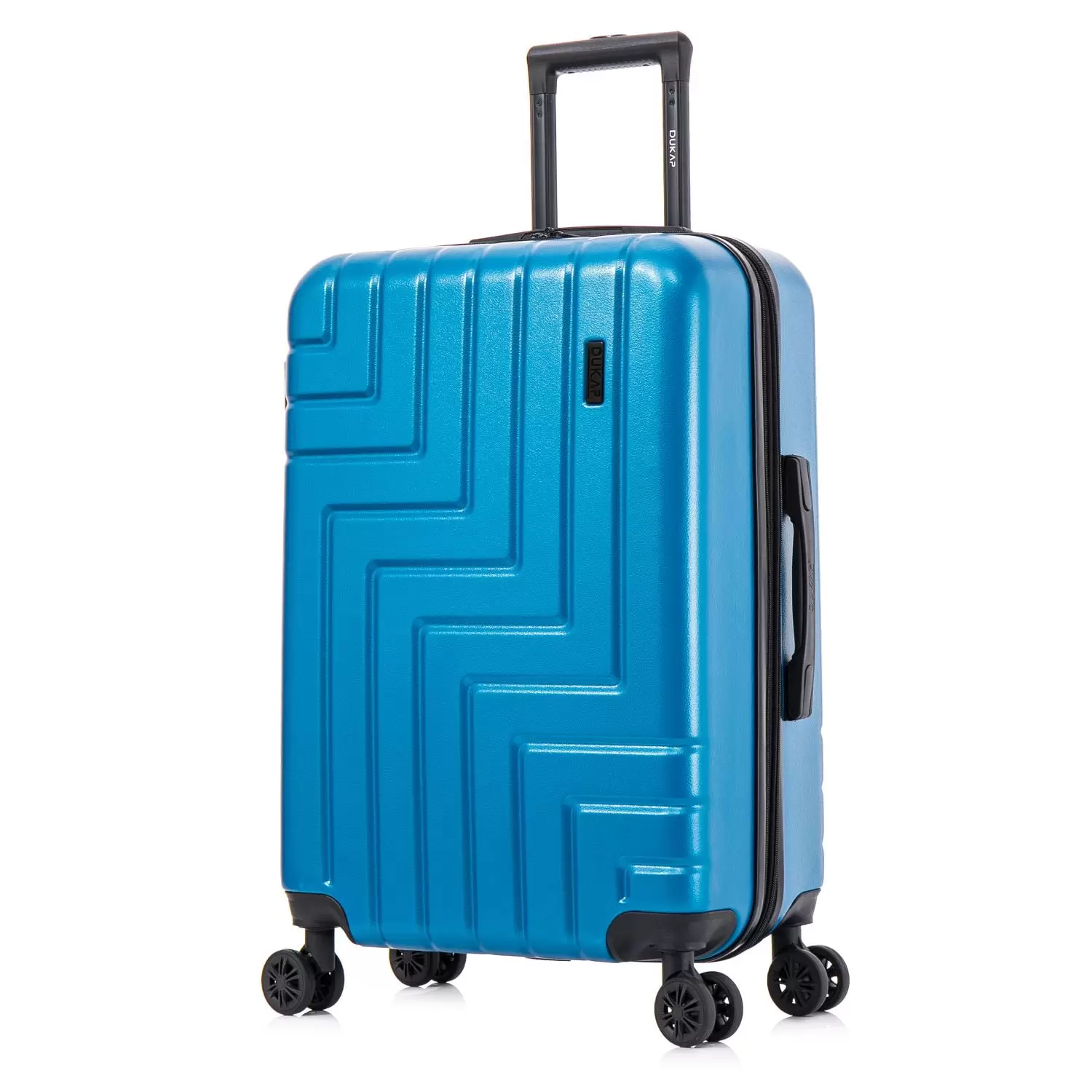 DUKAP ZAHAV 24 Hardside Lightweight Checked Luggage with Spinner Wheels. Handle and Trolley. Teal