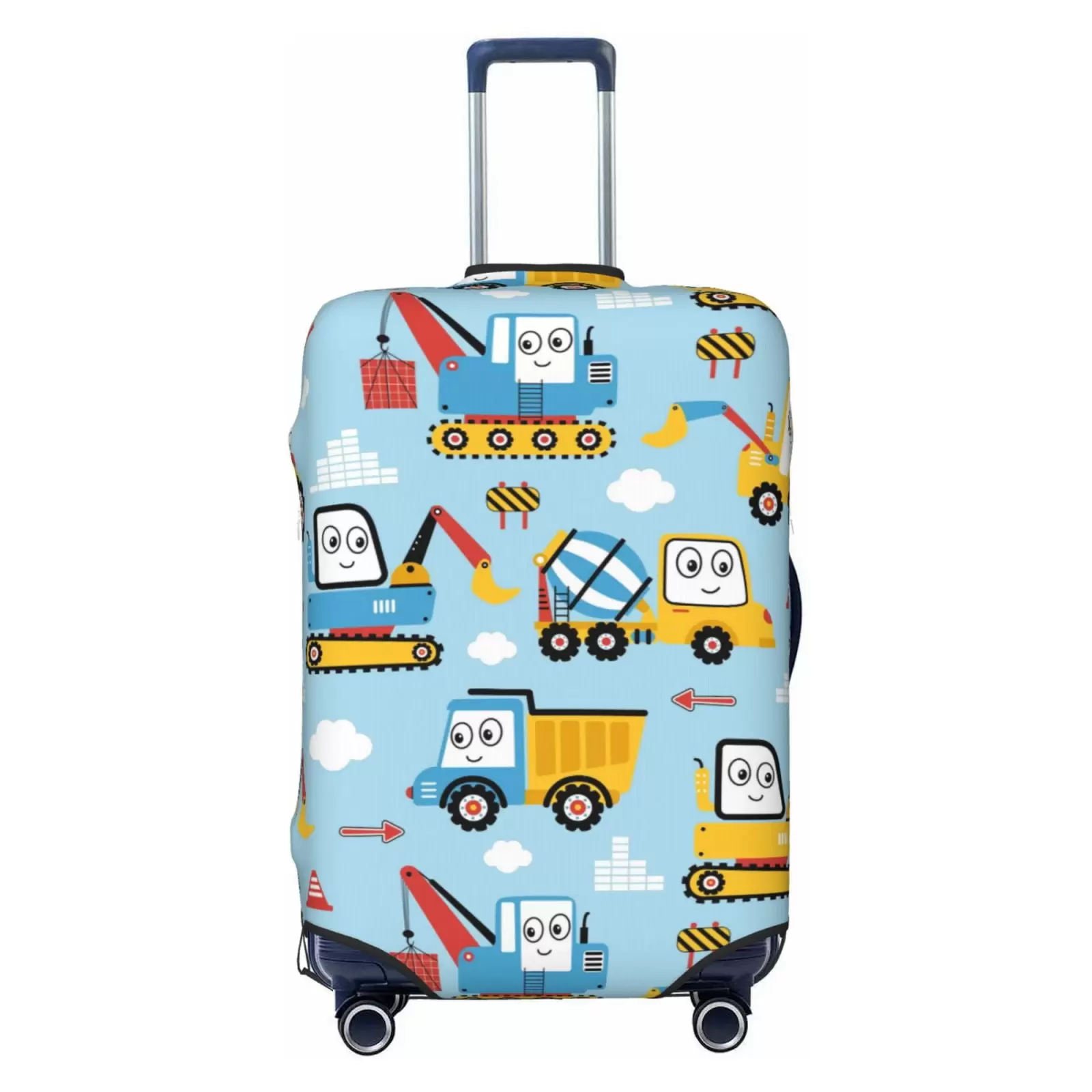 Daiia Building Truck Washable Suitcase Cover Suitcase Protector Anti-Scratch Suitcase Cover Fits 18-32 Inch Luggage - Small