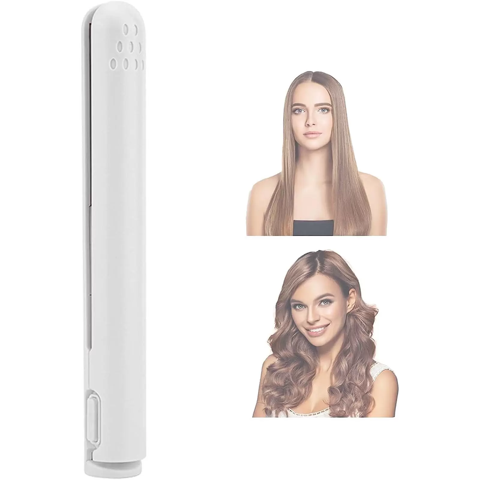 Daiosportswear Festive Discounts 2 in 1 Hair Straightener and Curler. Ceramic Mini Hair Curling Iron for Short and Long Hair. Portable Mini Hair Curler. Suitable for Home and Travel Christmas Deals