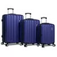 Dejuno Camden New Generation Hardside 3-piece Expandable Spinner Luggage Set - Navy