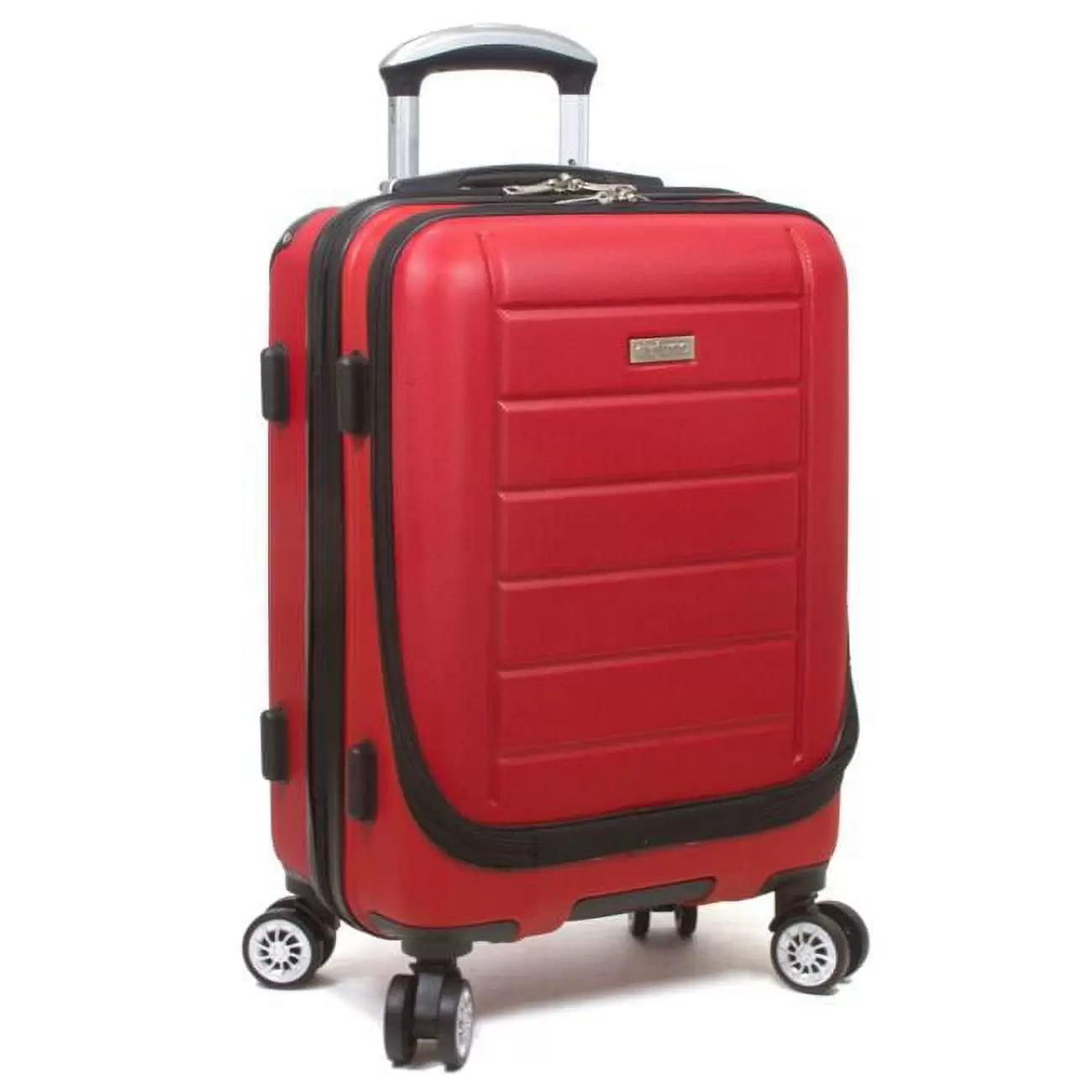 Dejuno Compact Hardside 20-inch Carry-on Luggage with Laptop Pocket - Red