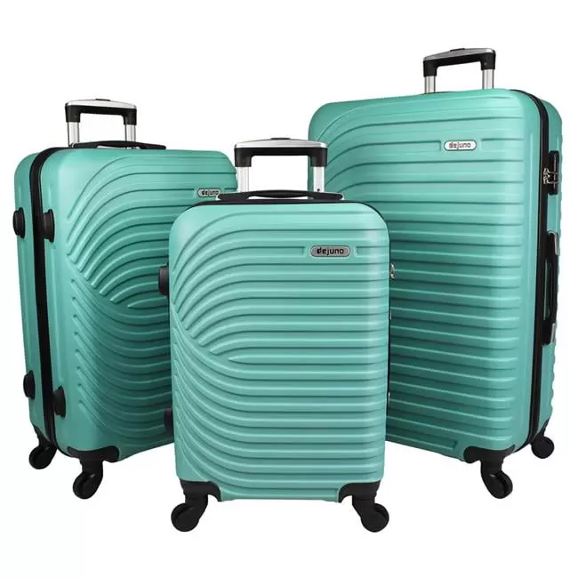 Dejuno Craft Hardside 3-Piece Spinner Luggage Set - Teal