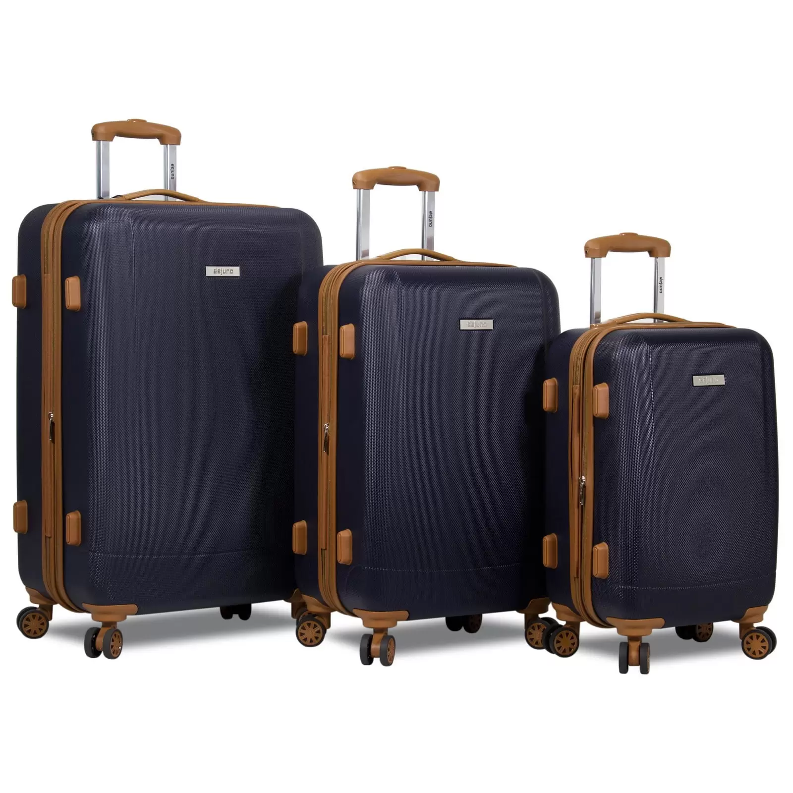 Dejuno Legion New Generation 3-pc Hardside Spinner TSA Combination Lock Luggage Set - Navy