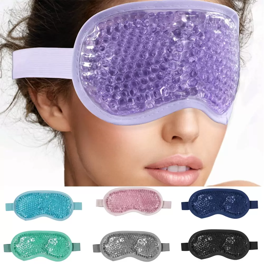 Dengjunhu Gel Eye Mask Reusable Cooling Eye Mask. Cold Eye Sleep Mask for Women Men. Eye Ice Pack Cold Eye Compress for Puffy Eyes Migraine Headache. Stress Relief. Dry Eyes Dark Circles