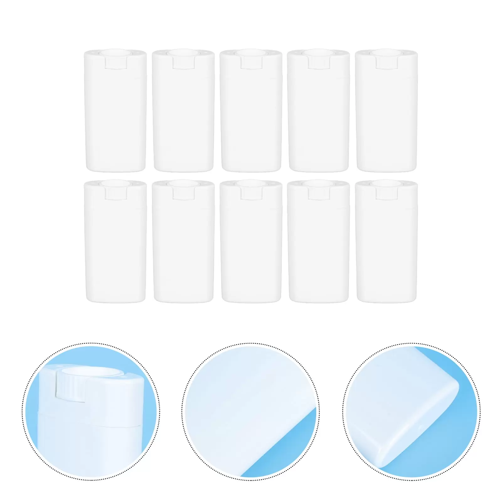 Deodorant Sub Containers Cream Bottle Empty Refillable Container White Up Tubes Caps Multipurpose