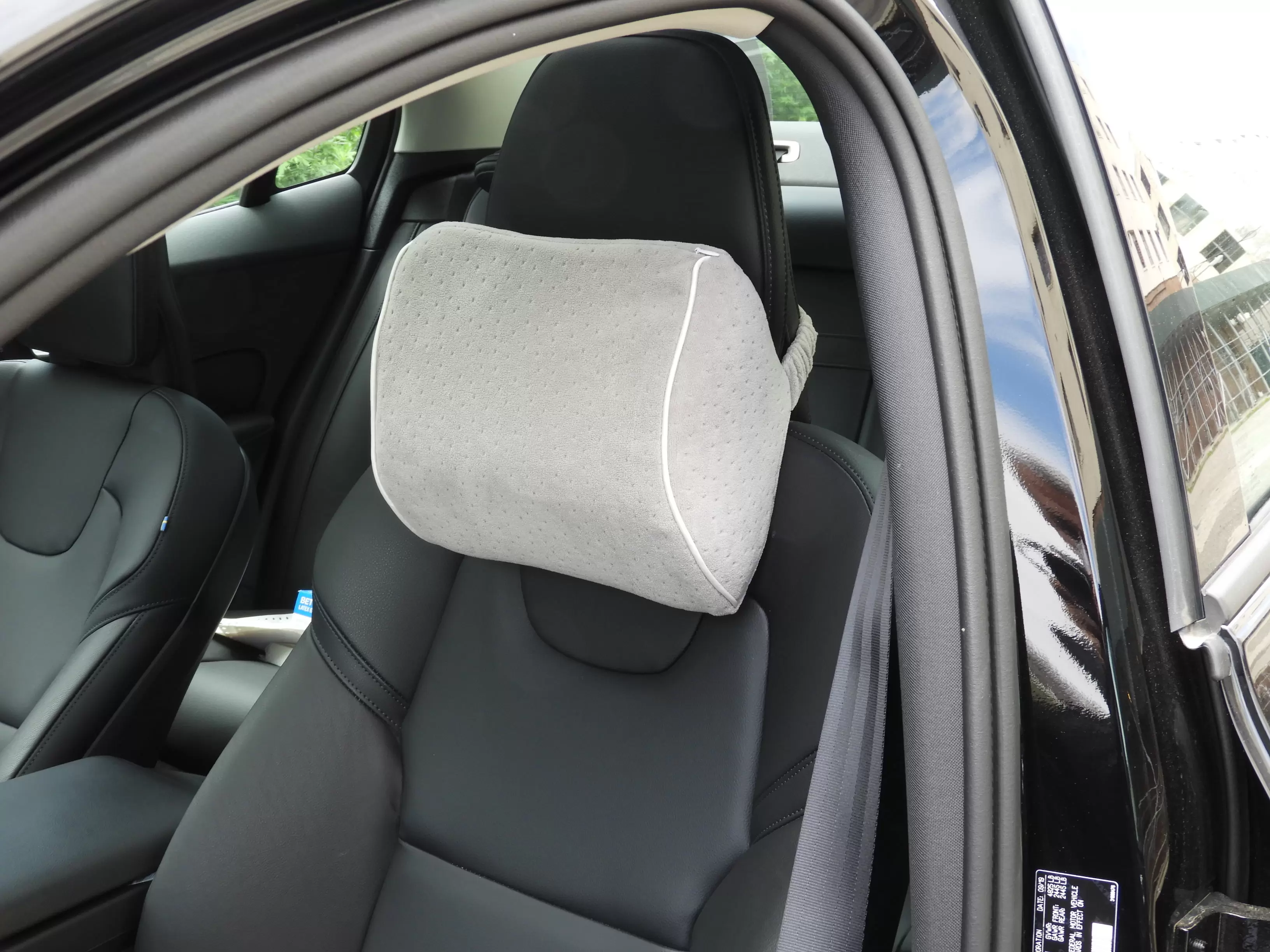 Dependable Industries Memory Foam Car Travel Pillow - Perfect for Long Trips. Driving. Home and Office Use - Supports Shoulder. Neck and Head with Soft 100% Polyester Fabric