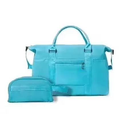 Derstuewe Weekender Bags for Women.Travel Duffel Bags Carry on Gym Bag with Cosmetic Bag. Blue Color